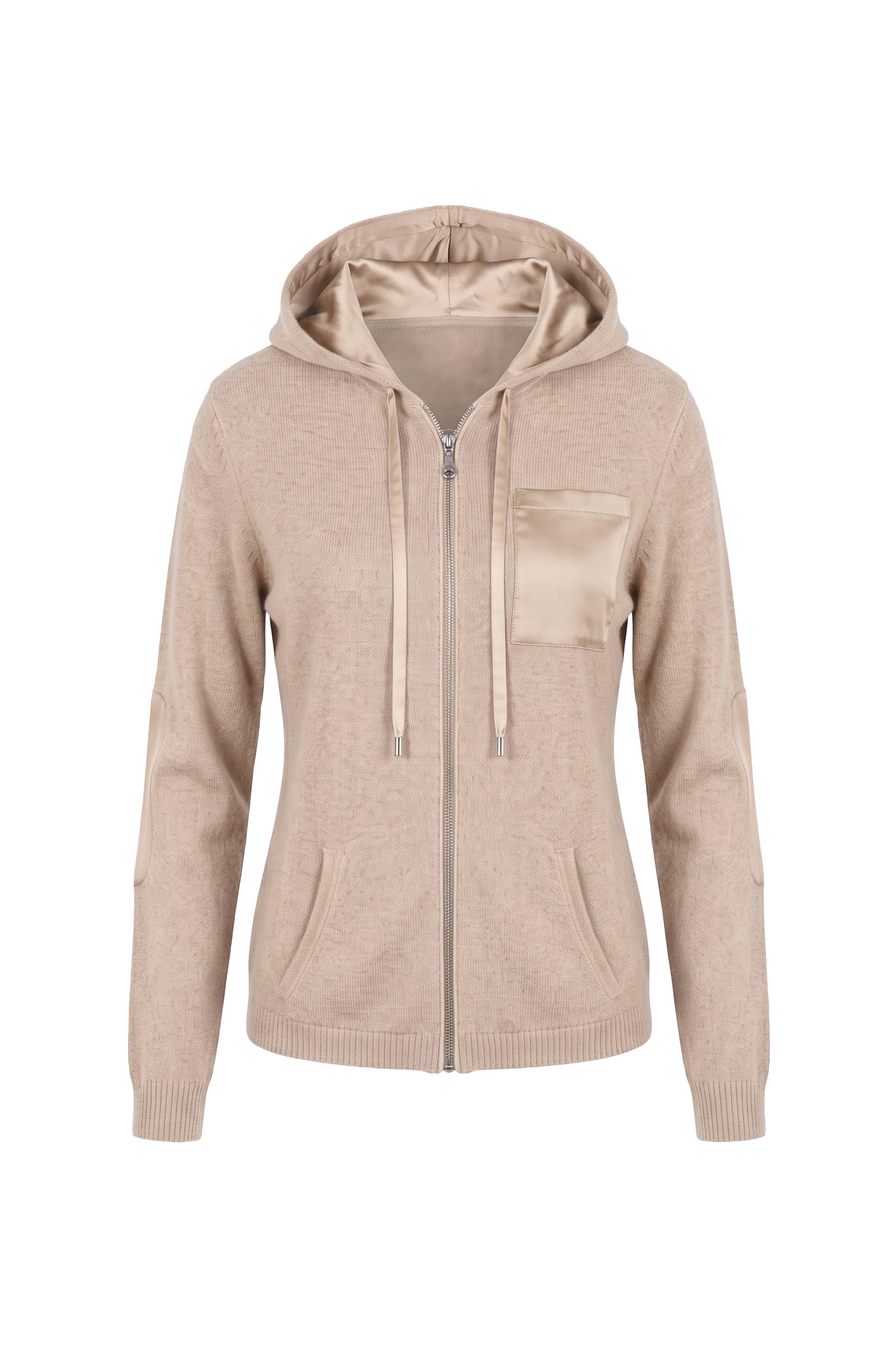 Traveler Cashmere Zip Front Lounge Hoodie