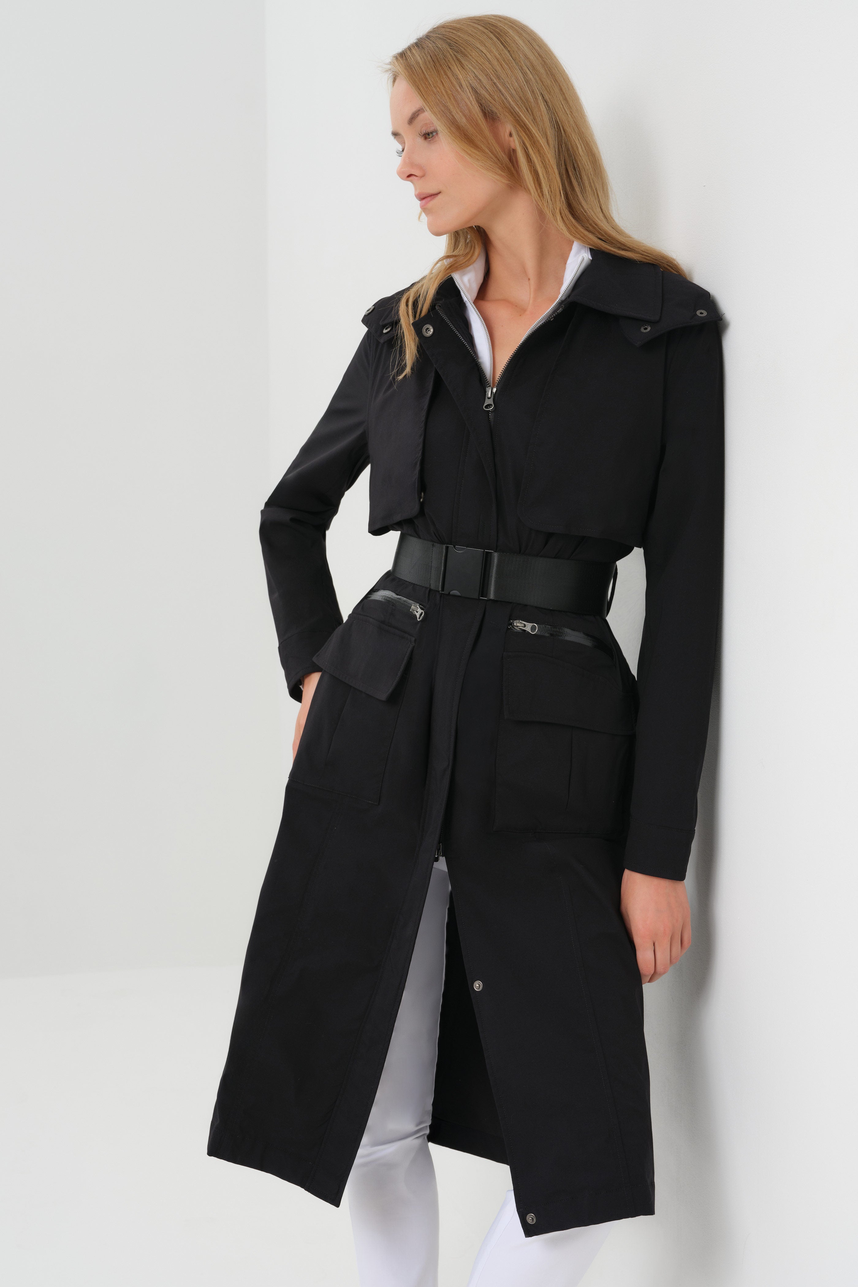 【laubeblanc】Wide belt Trench coatブラック Kenya Waterproof Trench Coat with Removable Hood & Belt – Anatomie