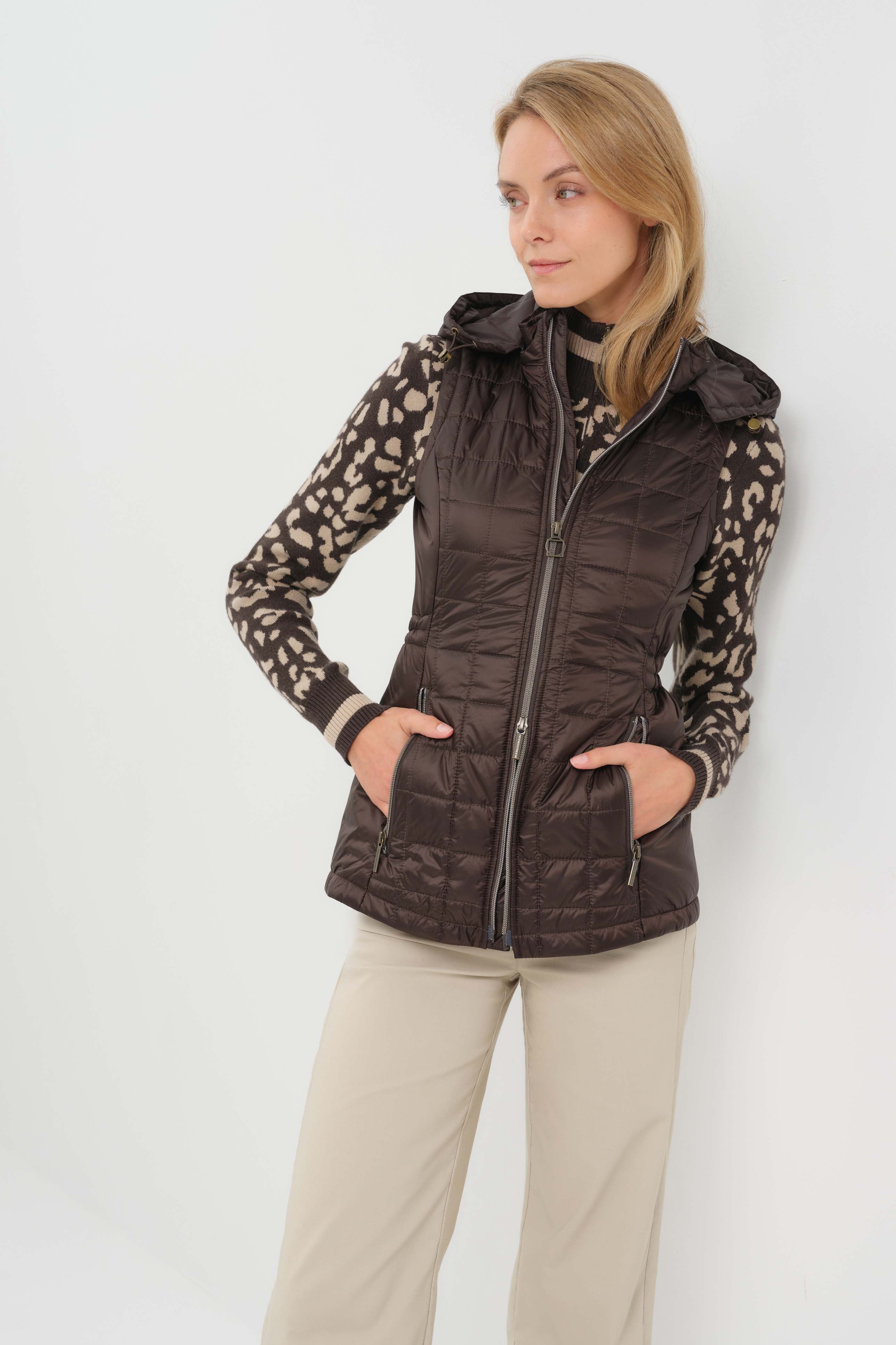 ANATOMICA×RMFBed DOWN VEST Hooded Montreal Quilted Vest with Removable Hood – Anatomie
