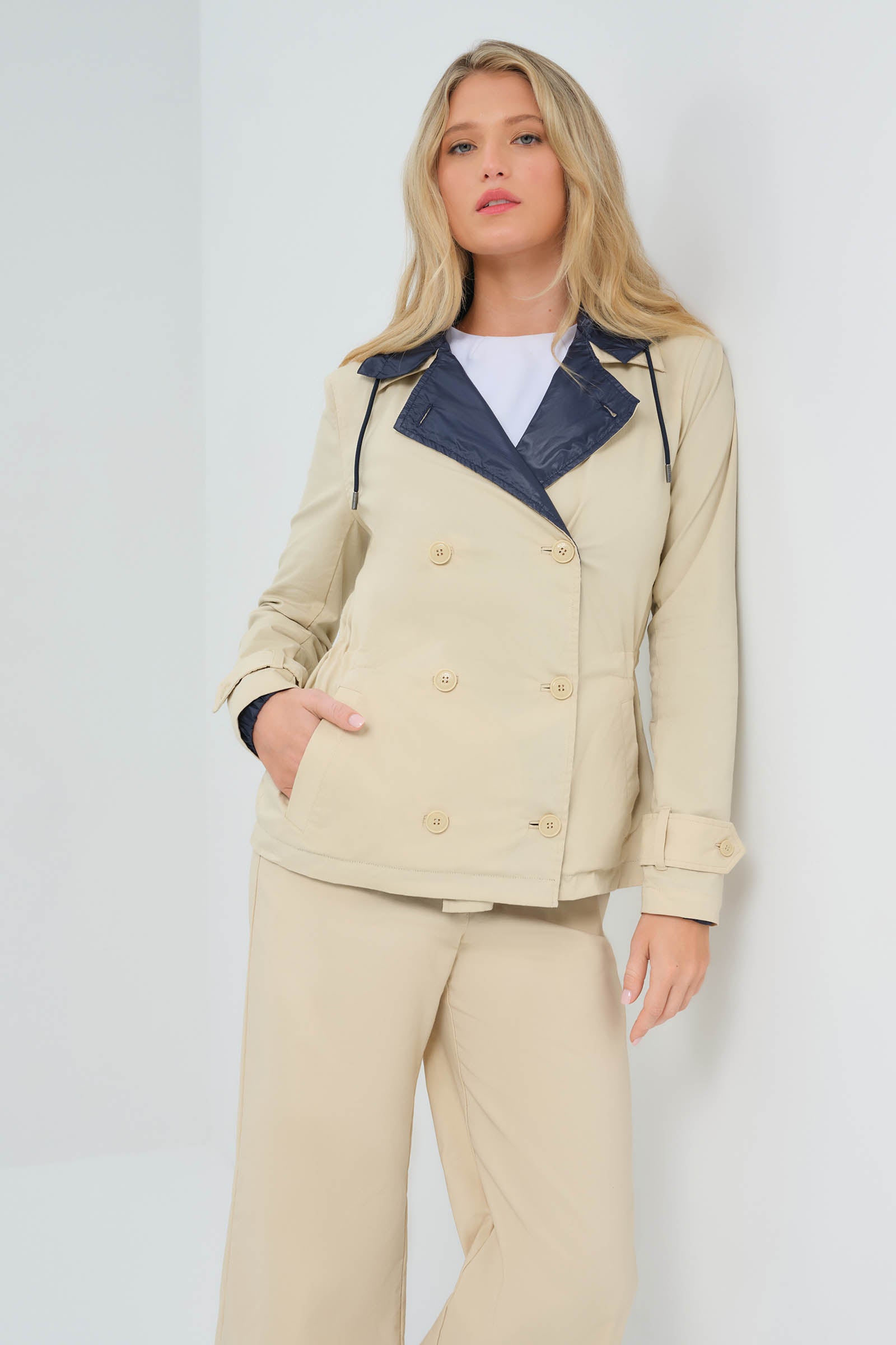 Lexie Performance Cotton & Nylon Reversible Trench Jacket – Anatomie