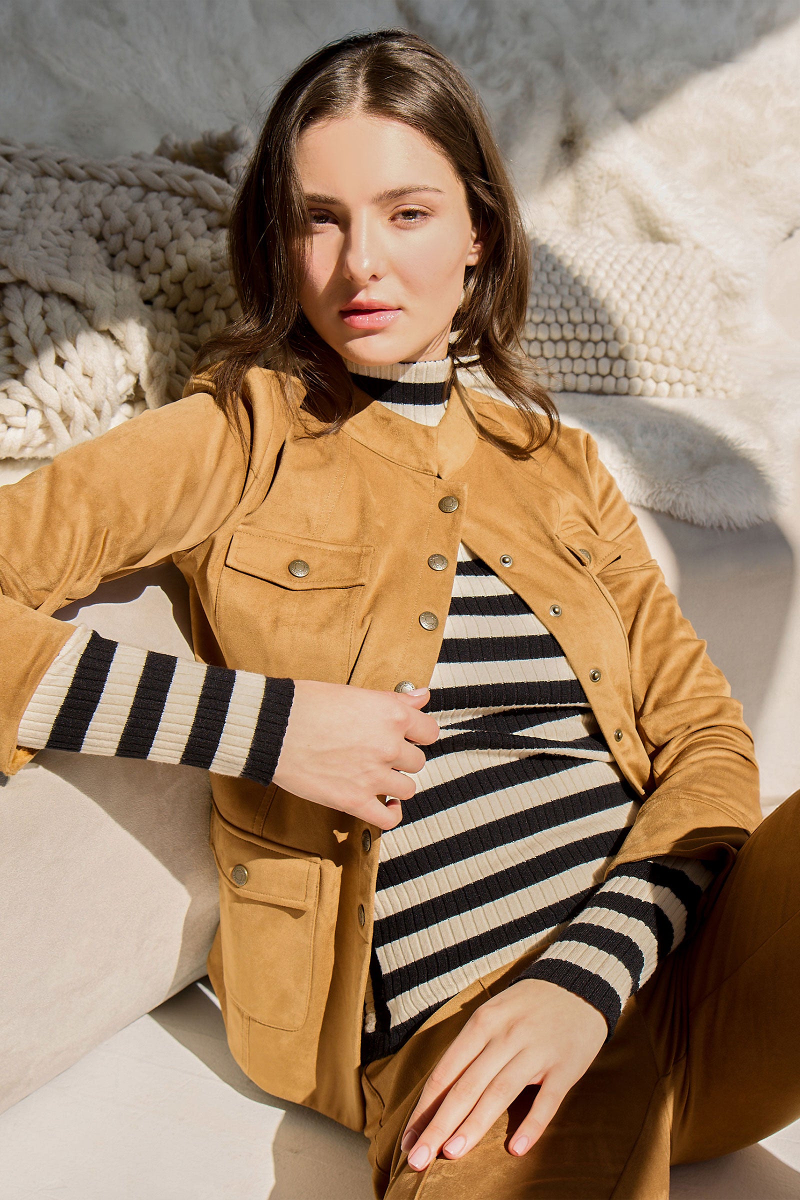 Osaka Urban Military Faux Suede Jacket