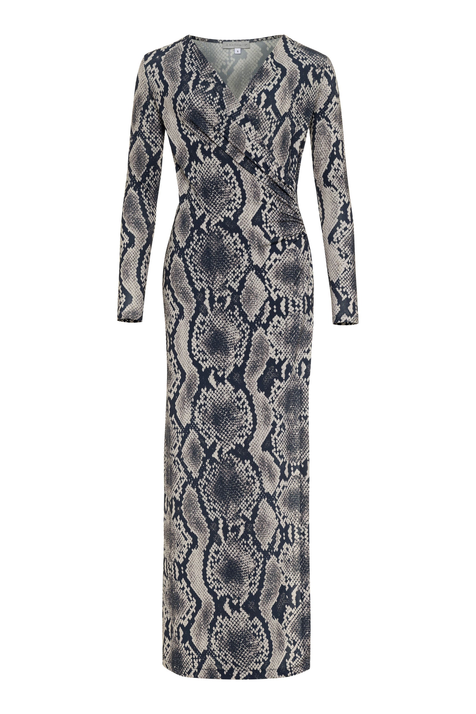 Vestido largo cruzado Janie estampado