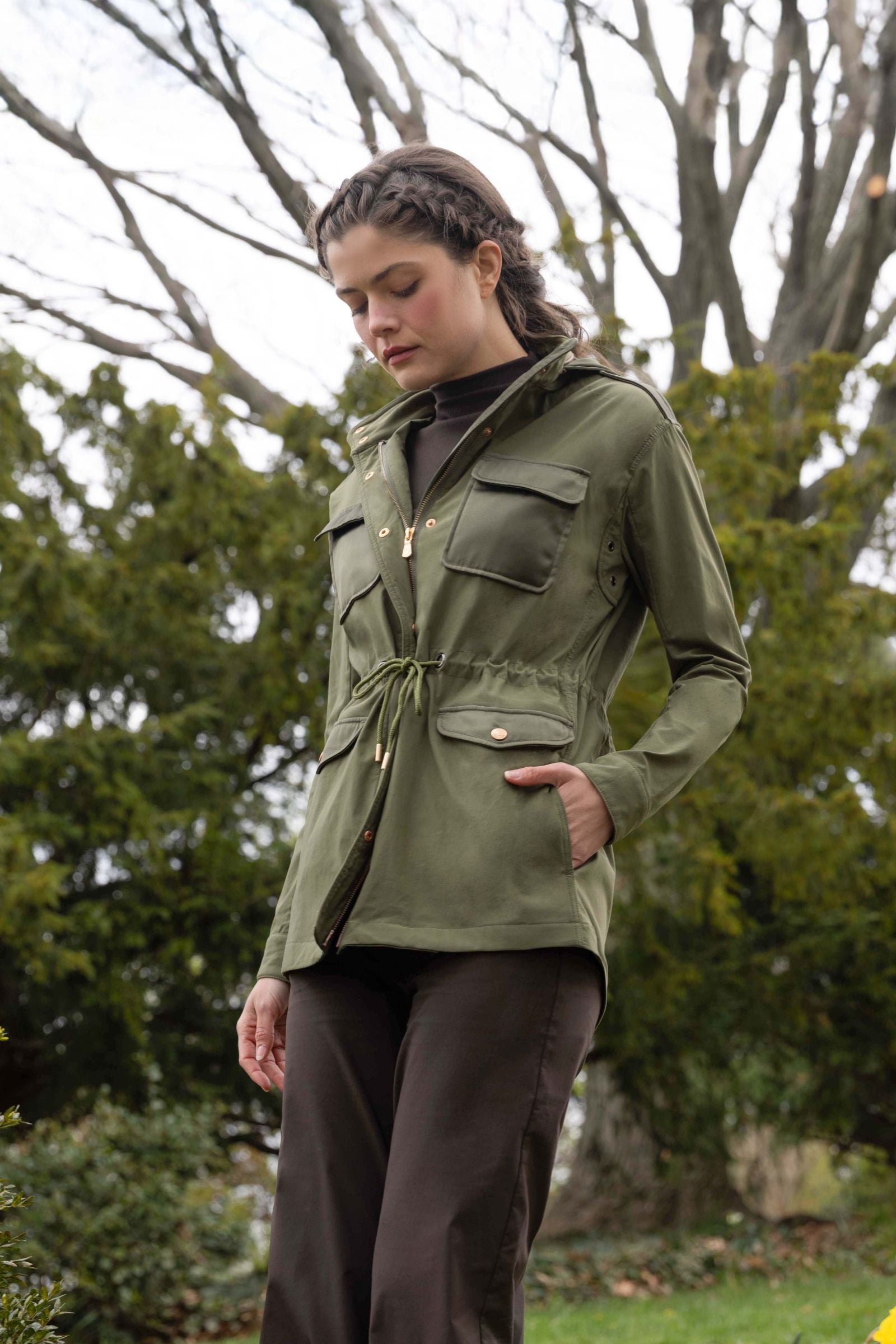 Courtney Mid Weight and Satin Oversized Utility Jacket – Anatomie