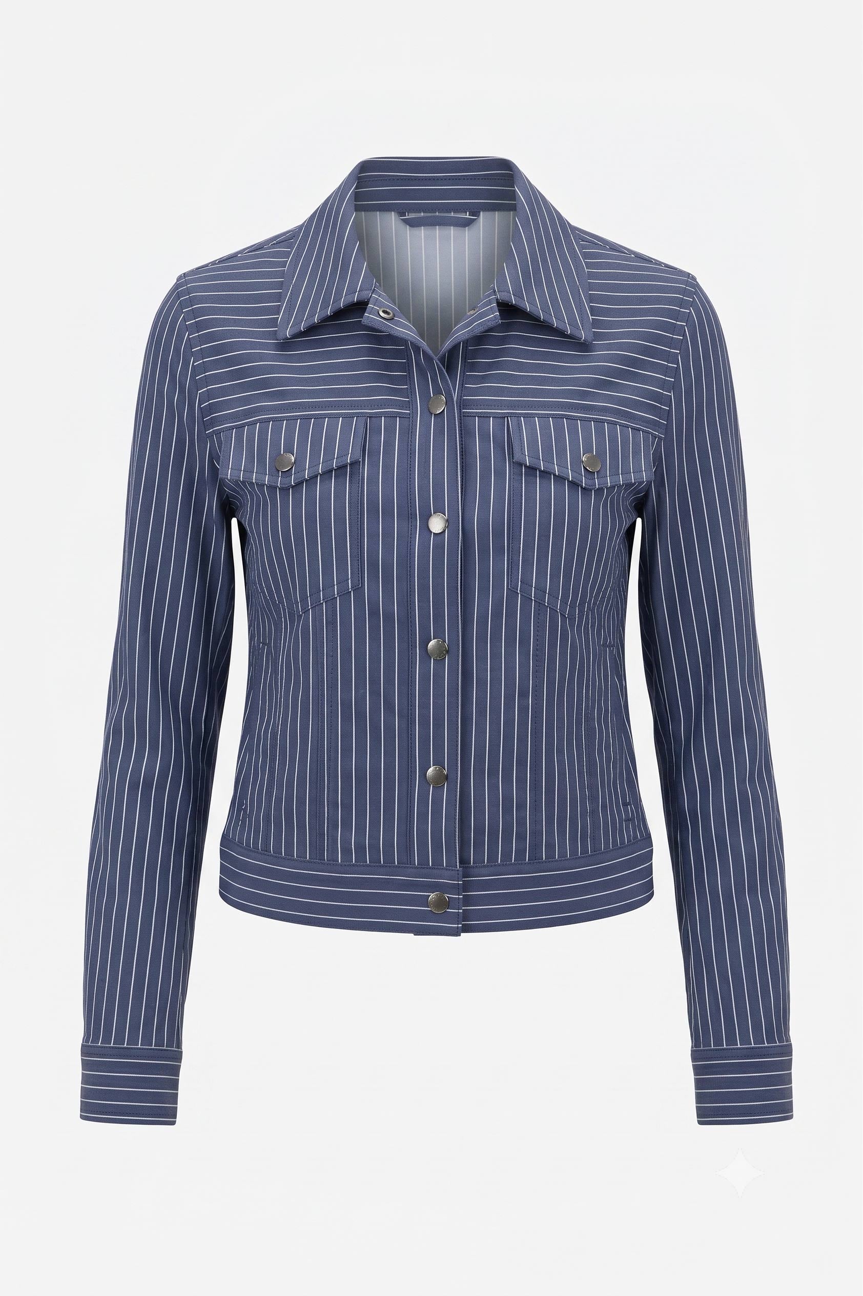 Delilah Striped Ultralight Trucker Jacket