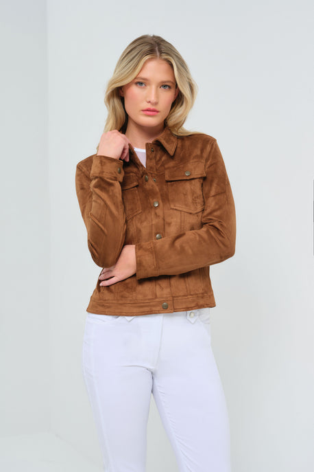 Veste camionneur Delilah en faux daim