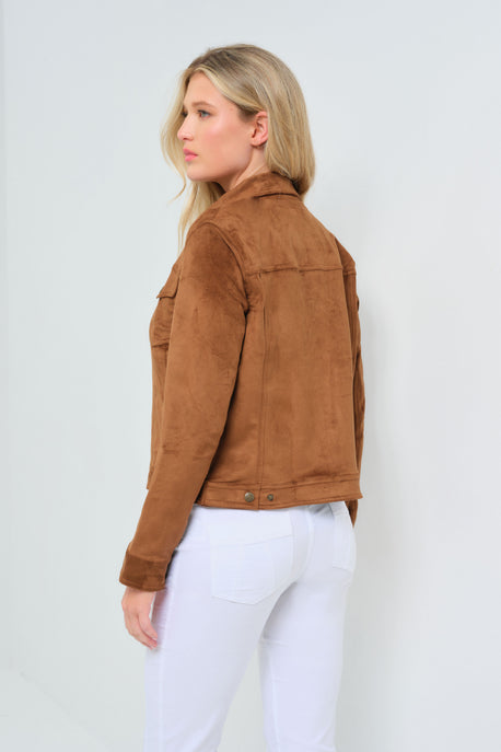 Veste camionneur Delilah en faux daim