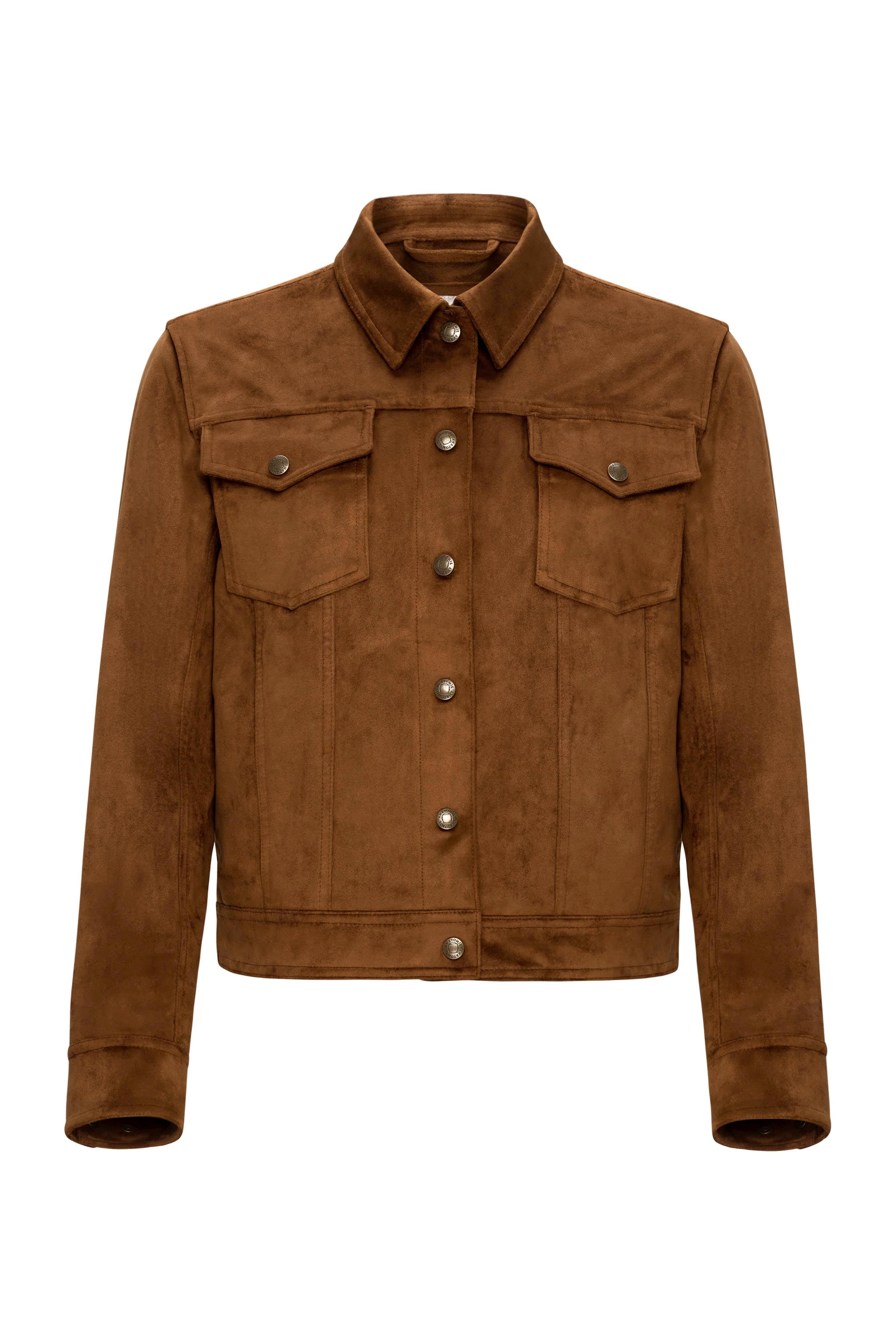 Veste camionneur Delilah en faux daim
