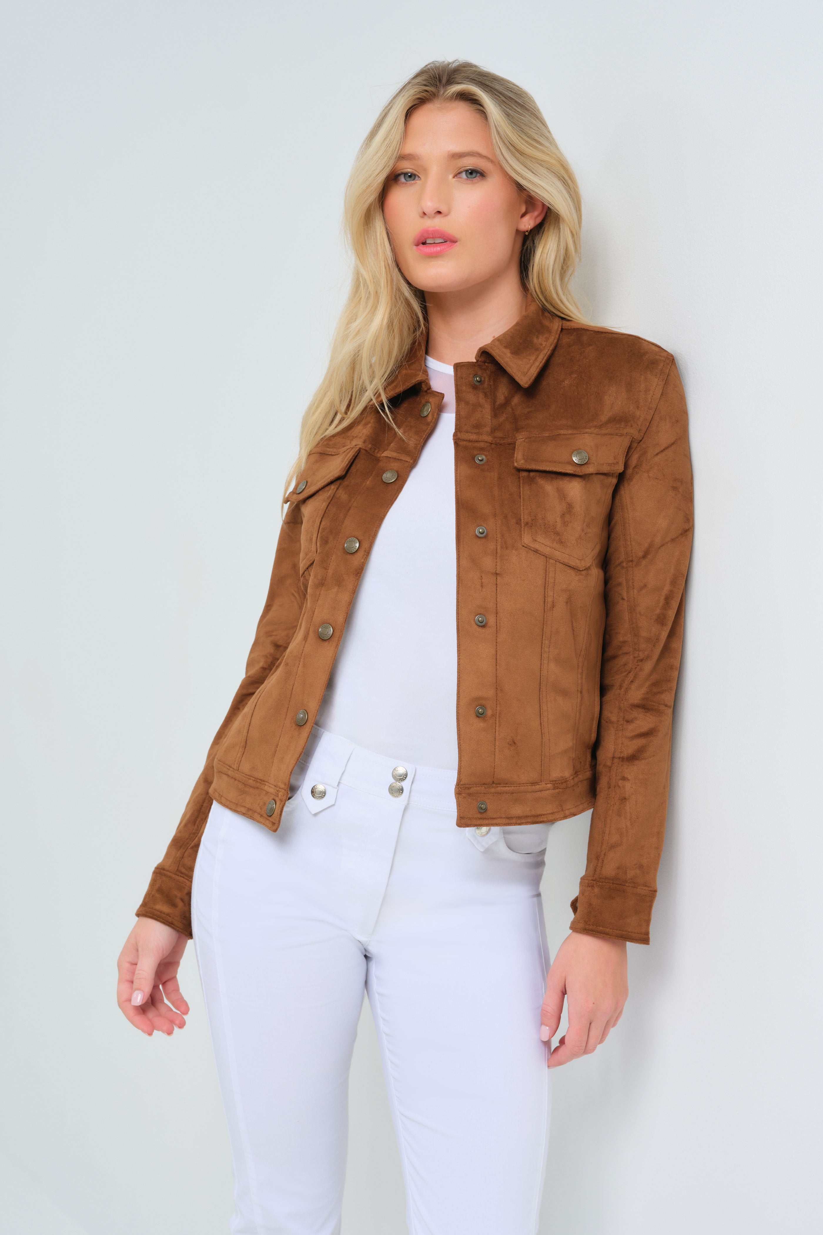 Veste camionneur Delilah en faux daim