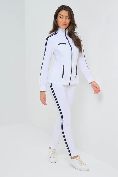 Pantalon skinny en coton performant à rayures Luli