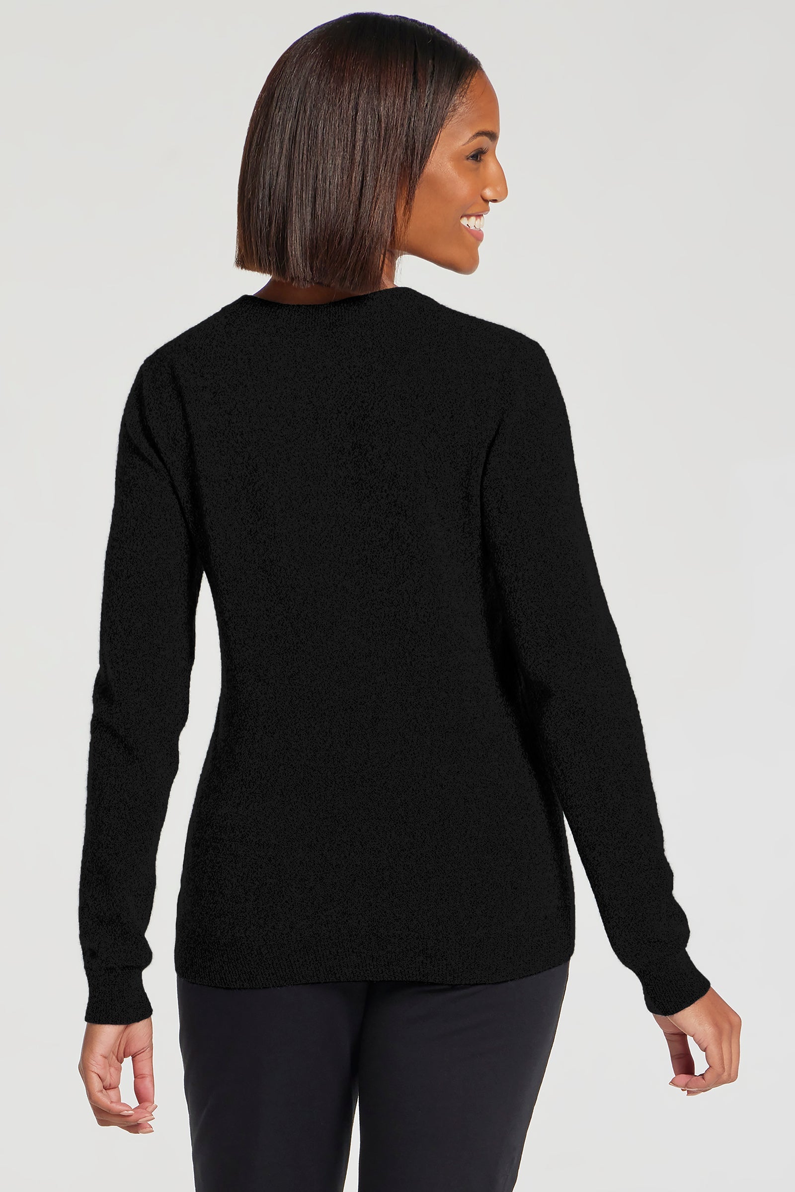 Black || Etta V-Neck Cashmere Sweater