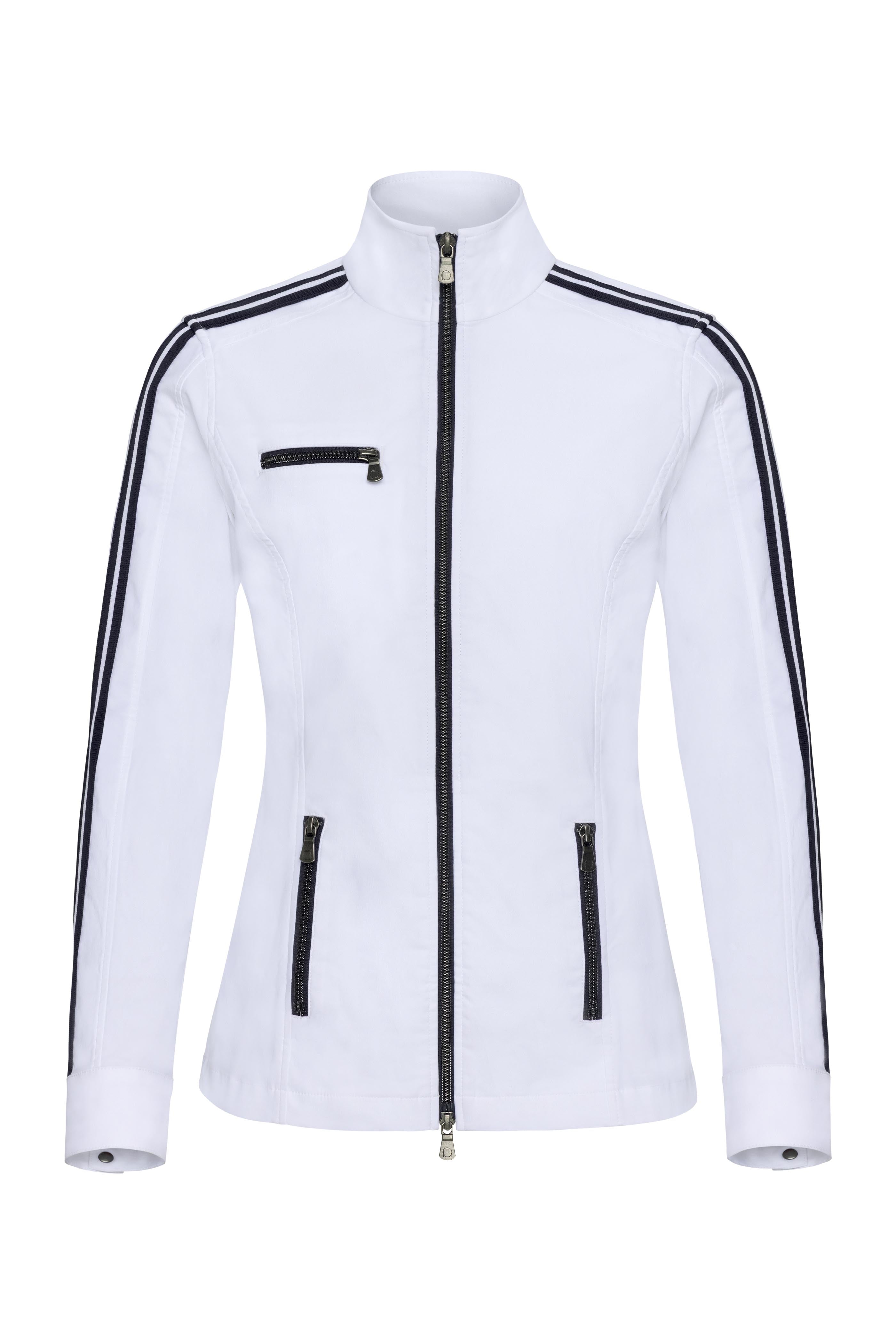 Justine Zip-Up Jacket with Contrast Stripe