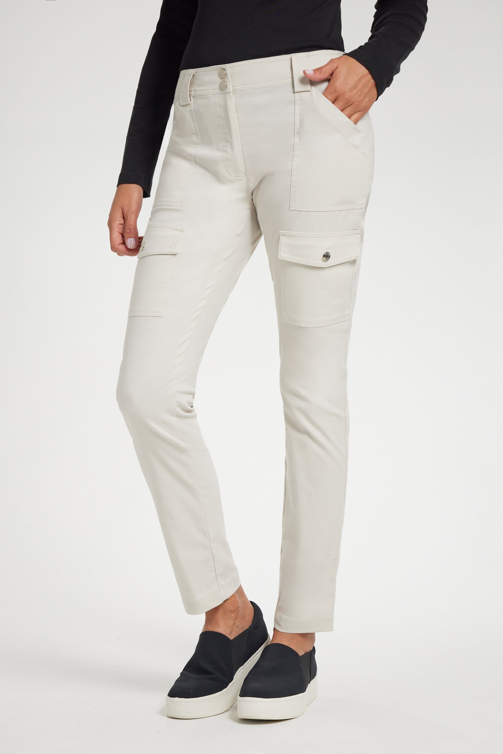 Pantalon cargo skinny Kate en pierre
