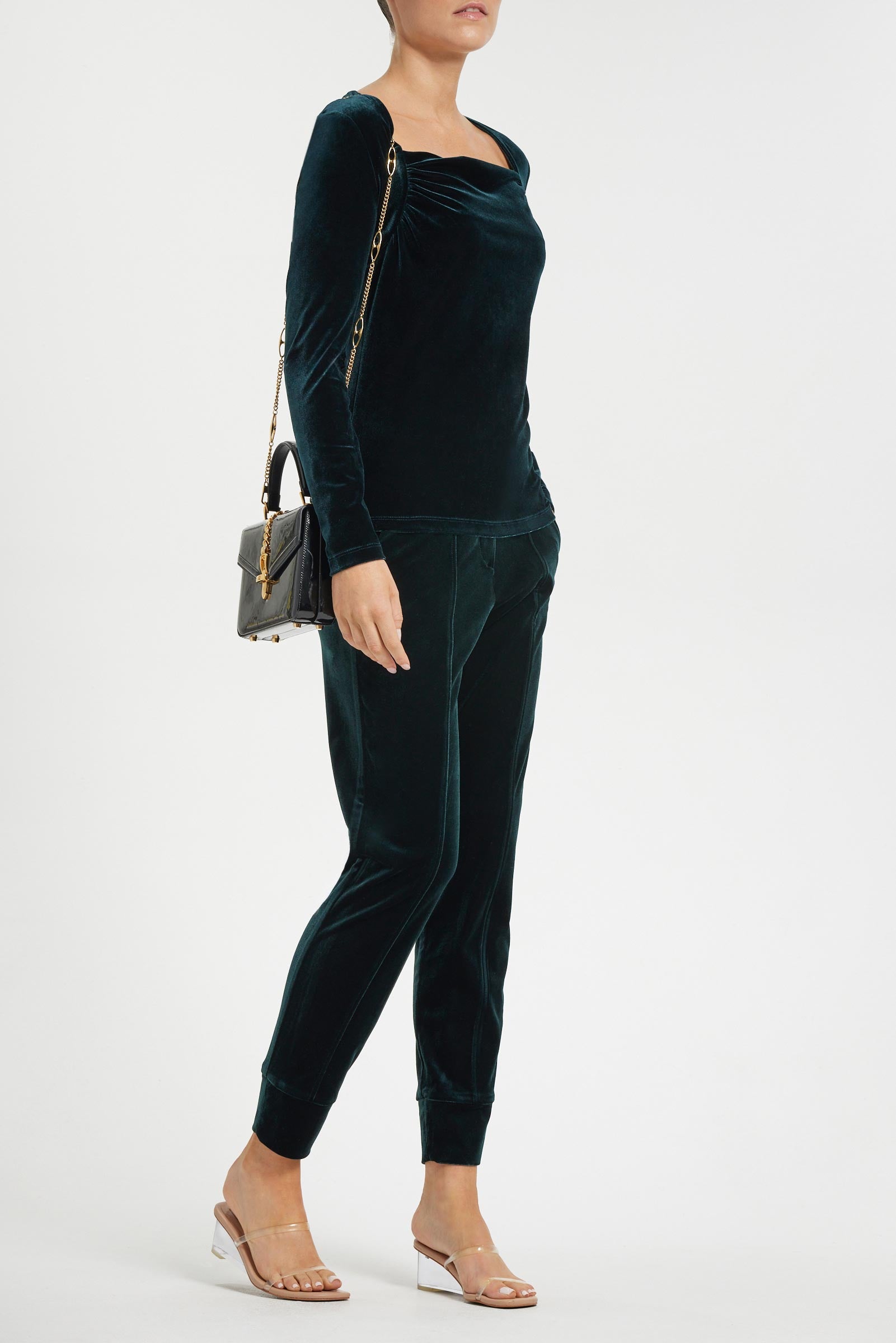 Pantalon de jogging en velours extensible Kori