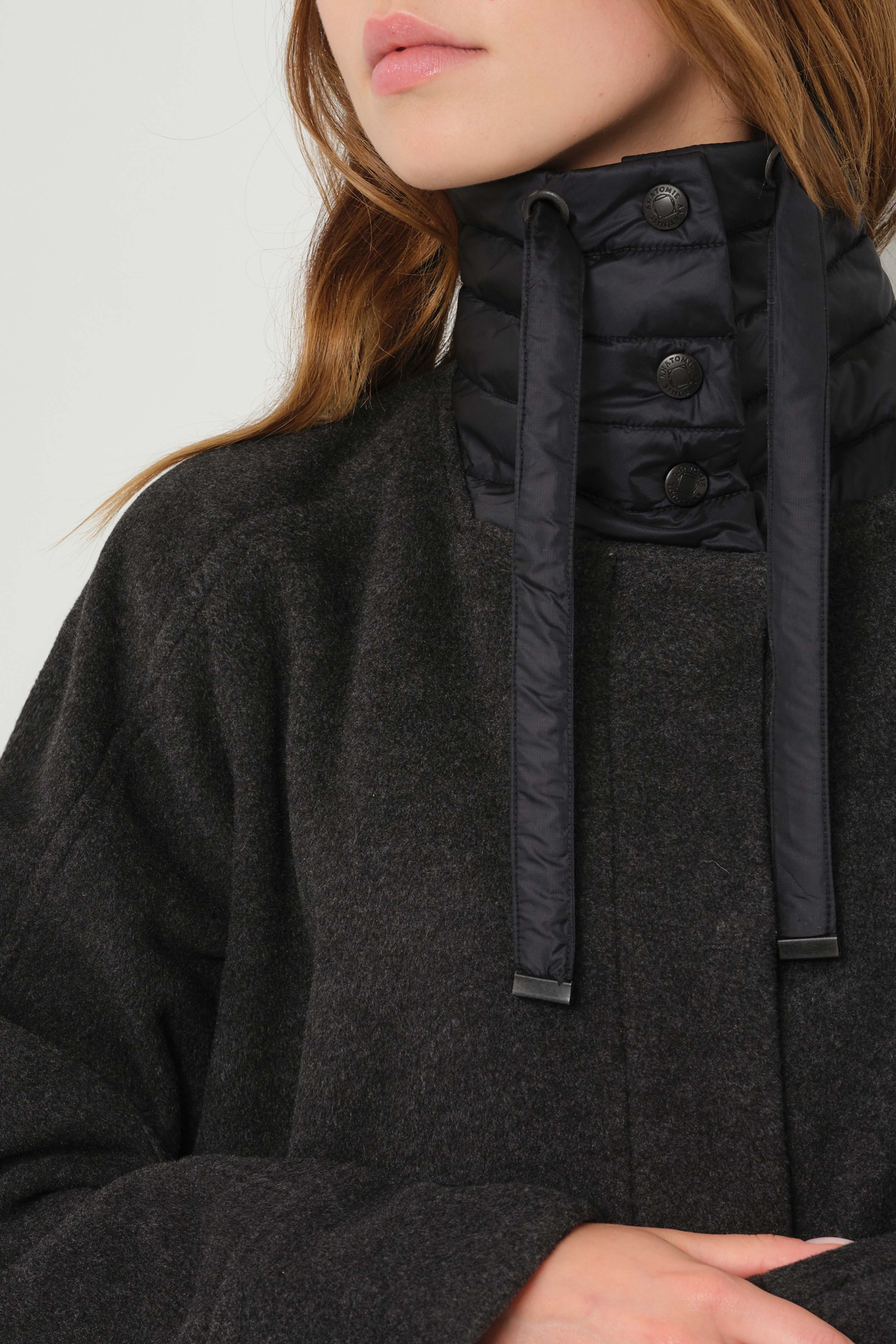 Iki Mixed Media Cocoon Coat