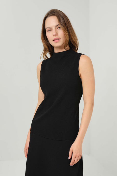 Siobhan Mock Neck Textured Knit Top