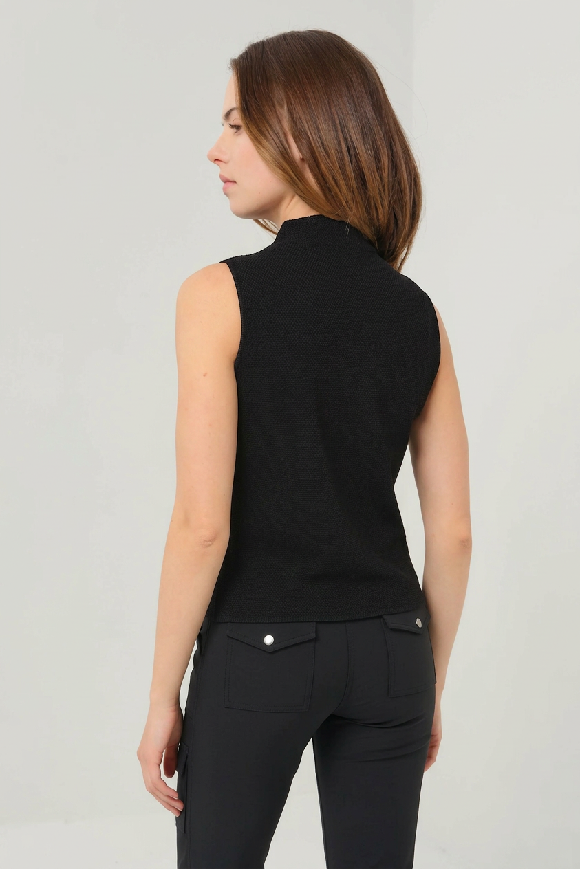 Siobhan Mock Neck Textured Knit Top