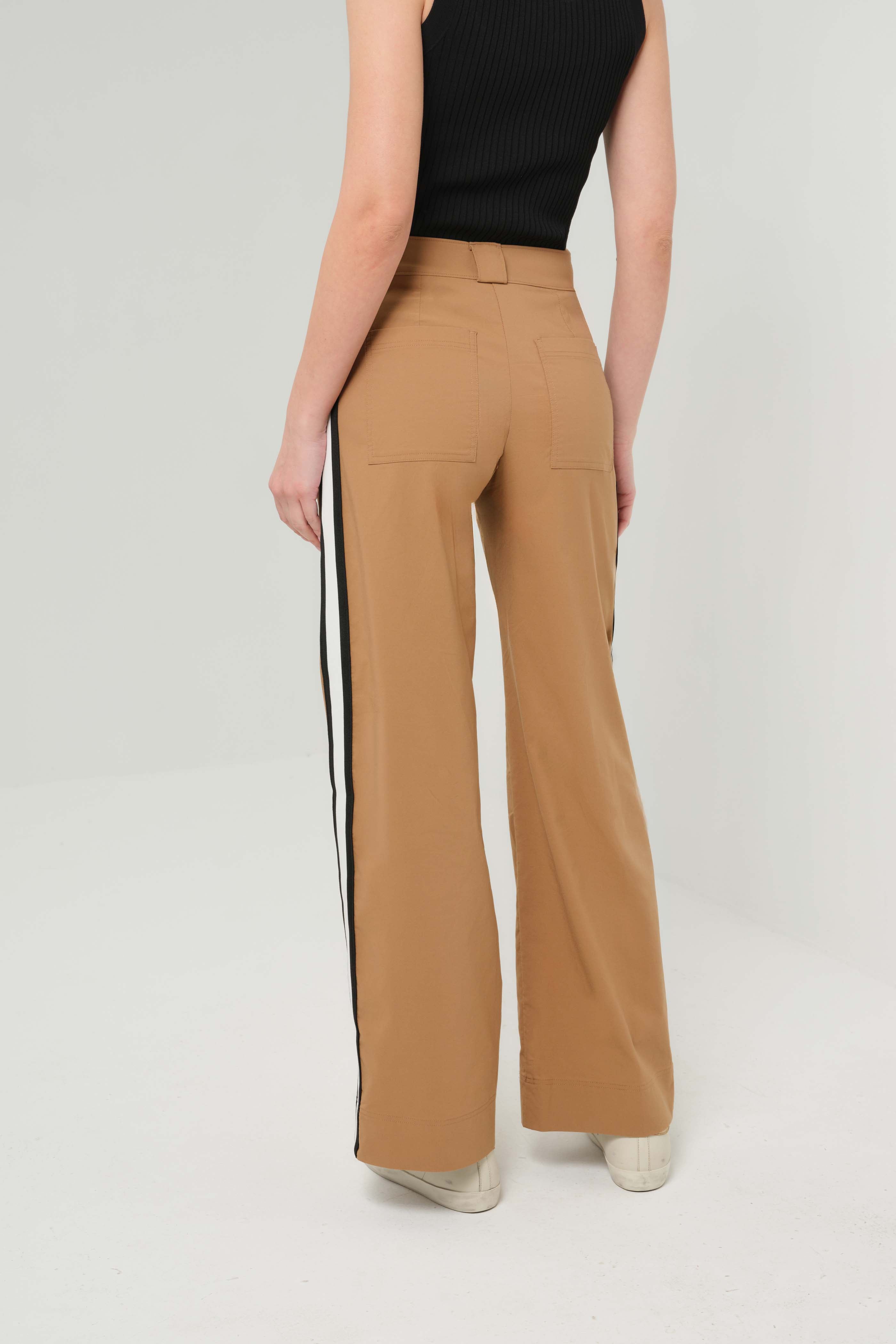 Phillipa Sport Relaxed Wide Leg Trouser with Side Stripe