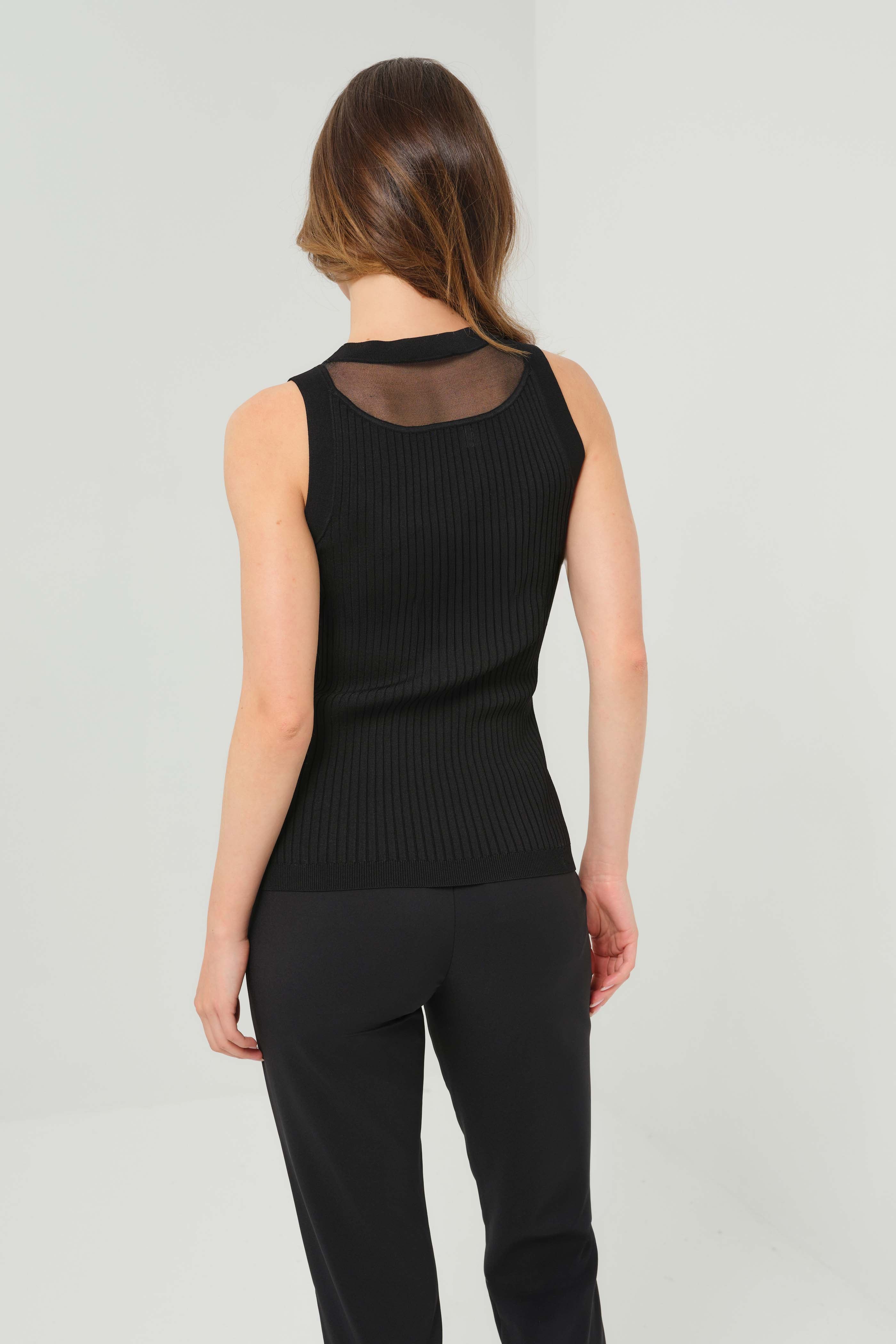 Gio Mixed-Stitch Rib Sweater Top