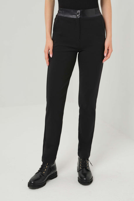 Urban Slack Mixed Media Tapered Leg Pant
