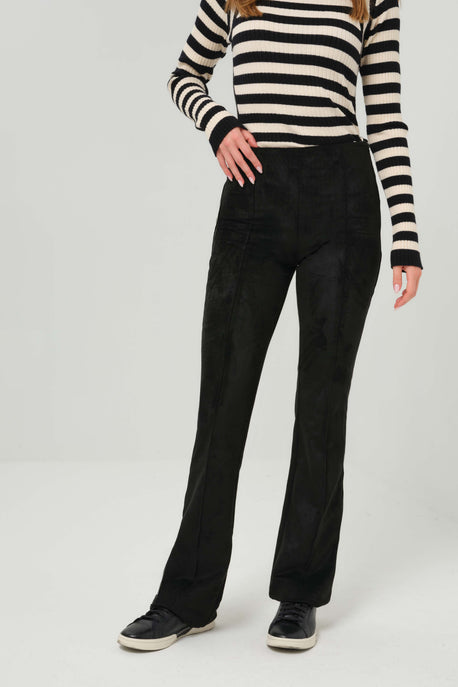 Becca Faux Suede Pintuck Flare Pant