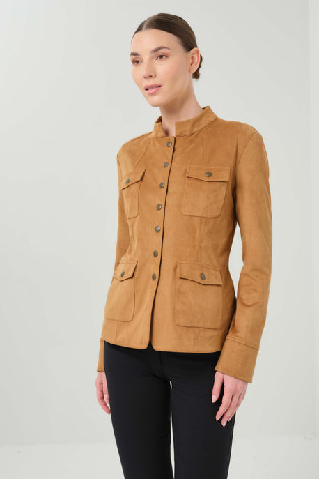 Osaka Urban Military Faux Suede Jacket