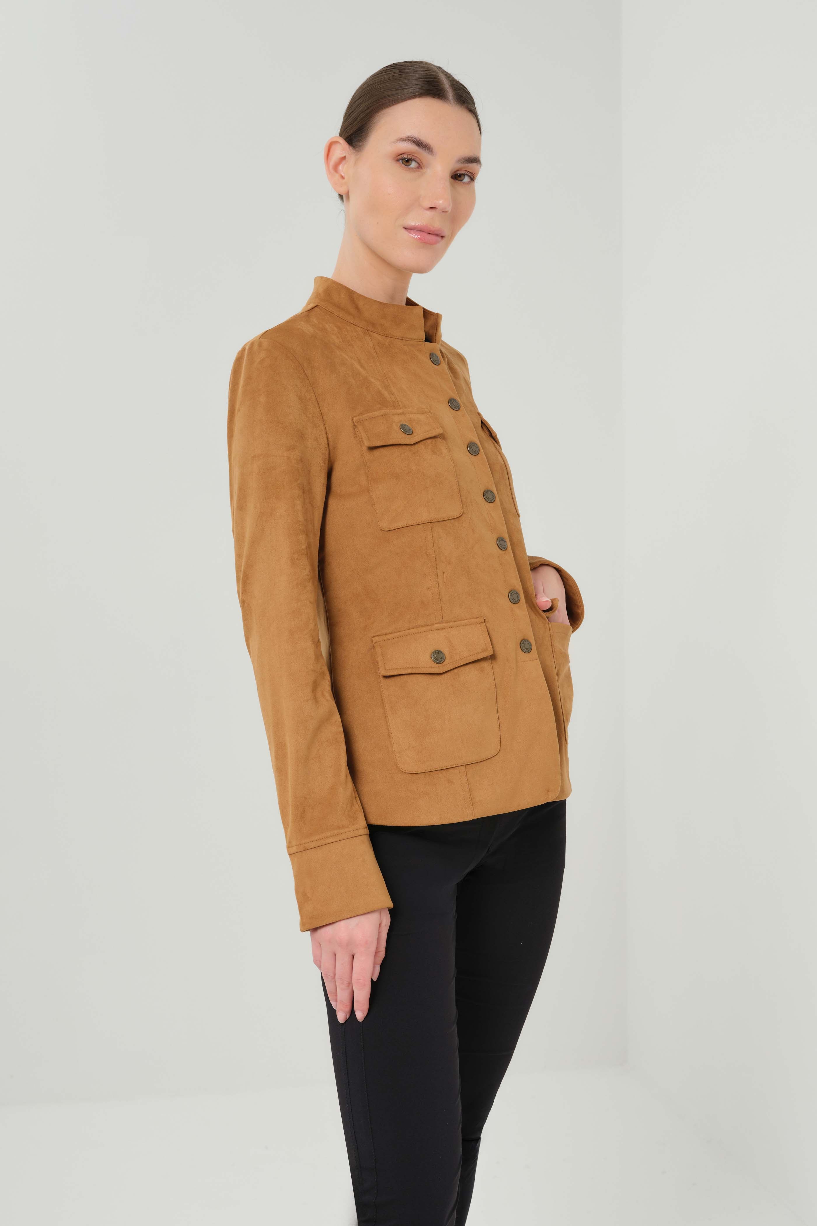 Osaka Urban Military Faux Suede Jacket