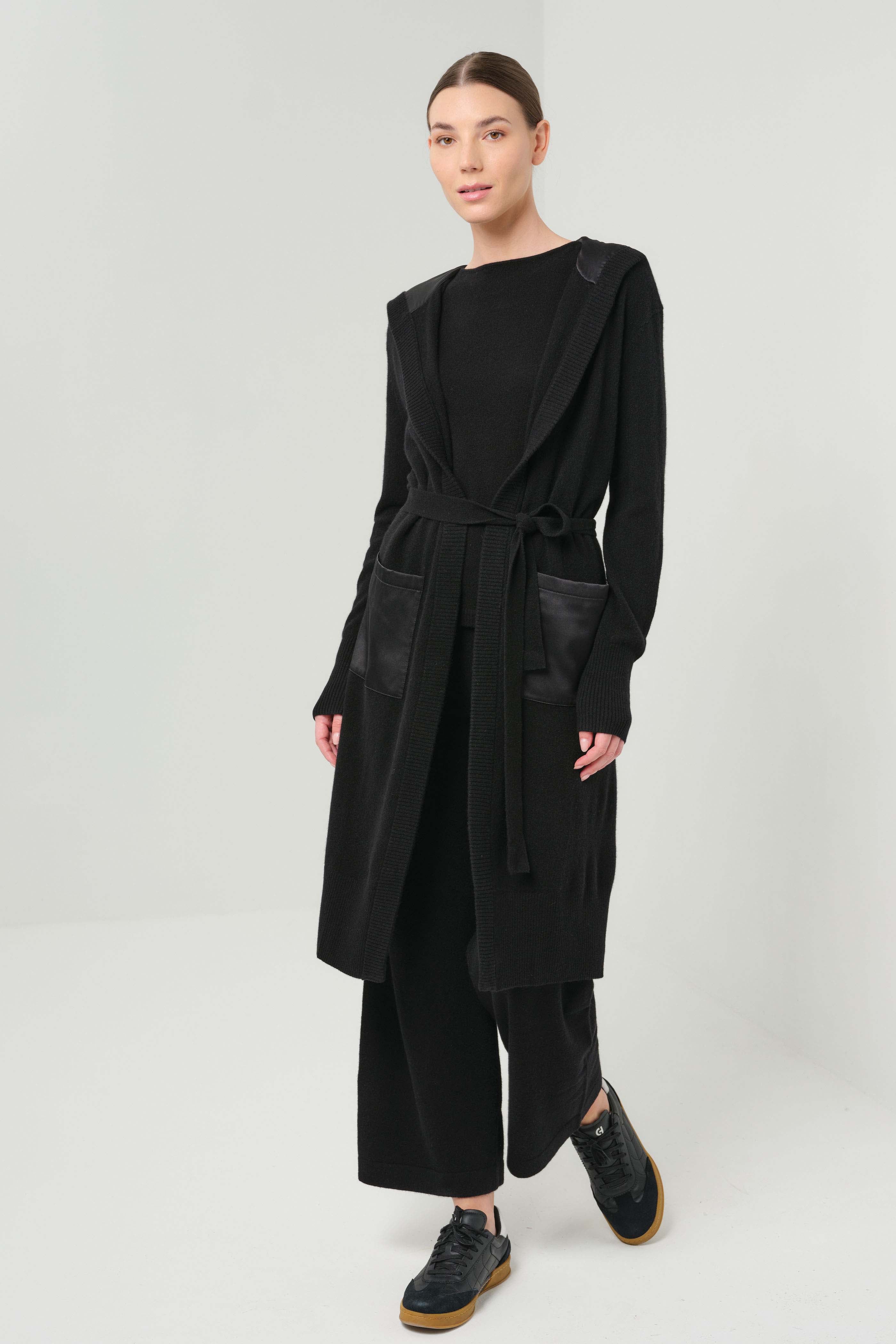 Traveler Cashmere Hooded Lounge Cardigan