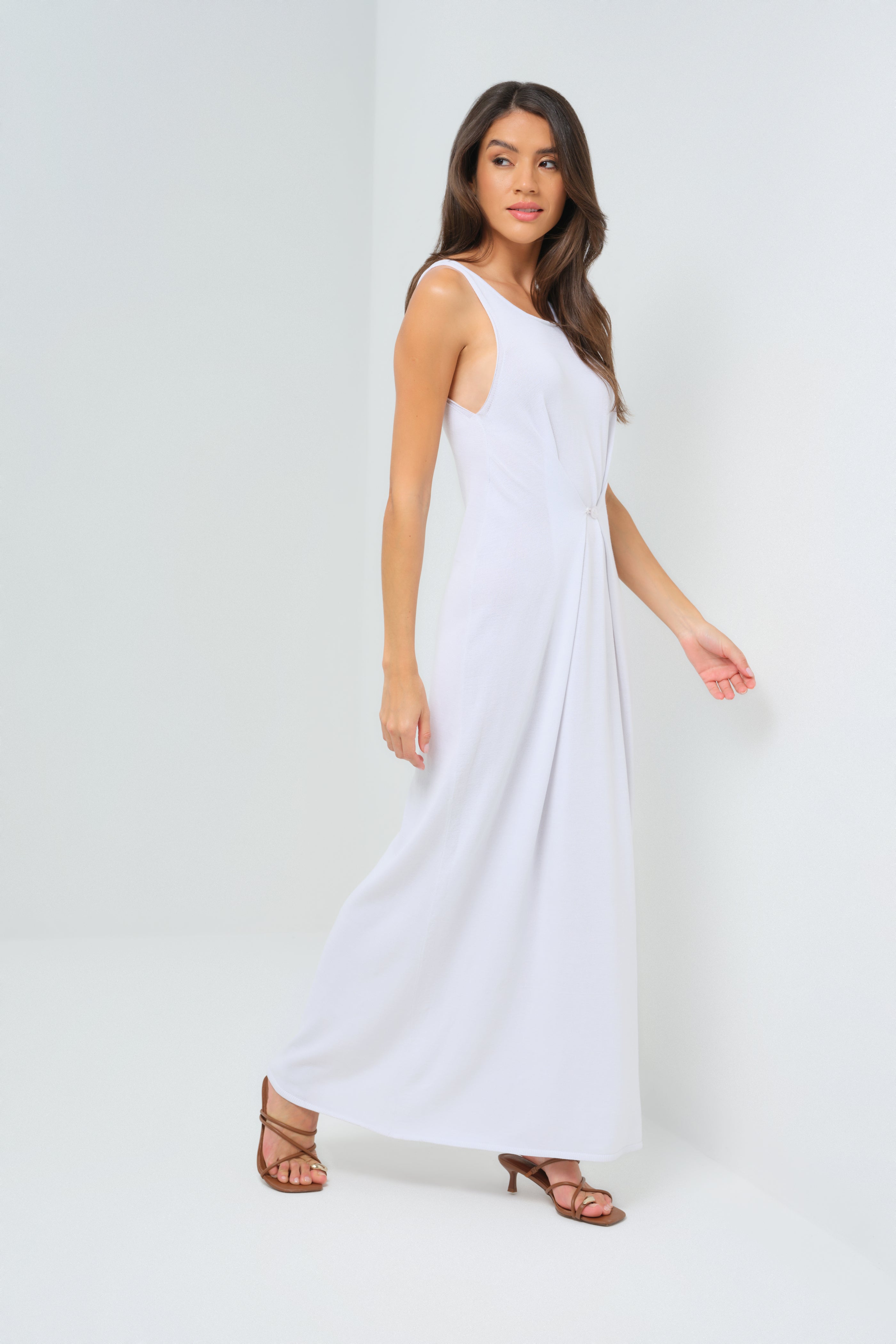 Milo Knit Maxi Dress with Button Front