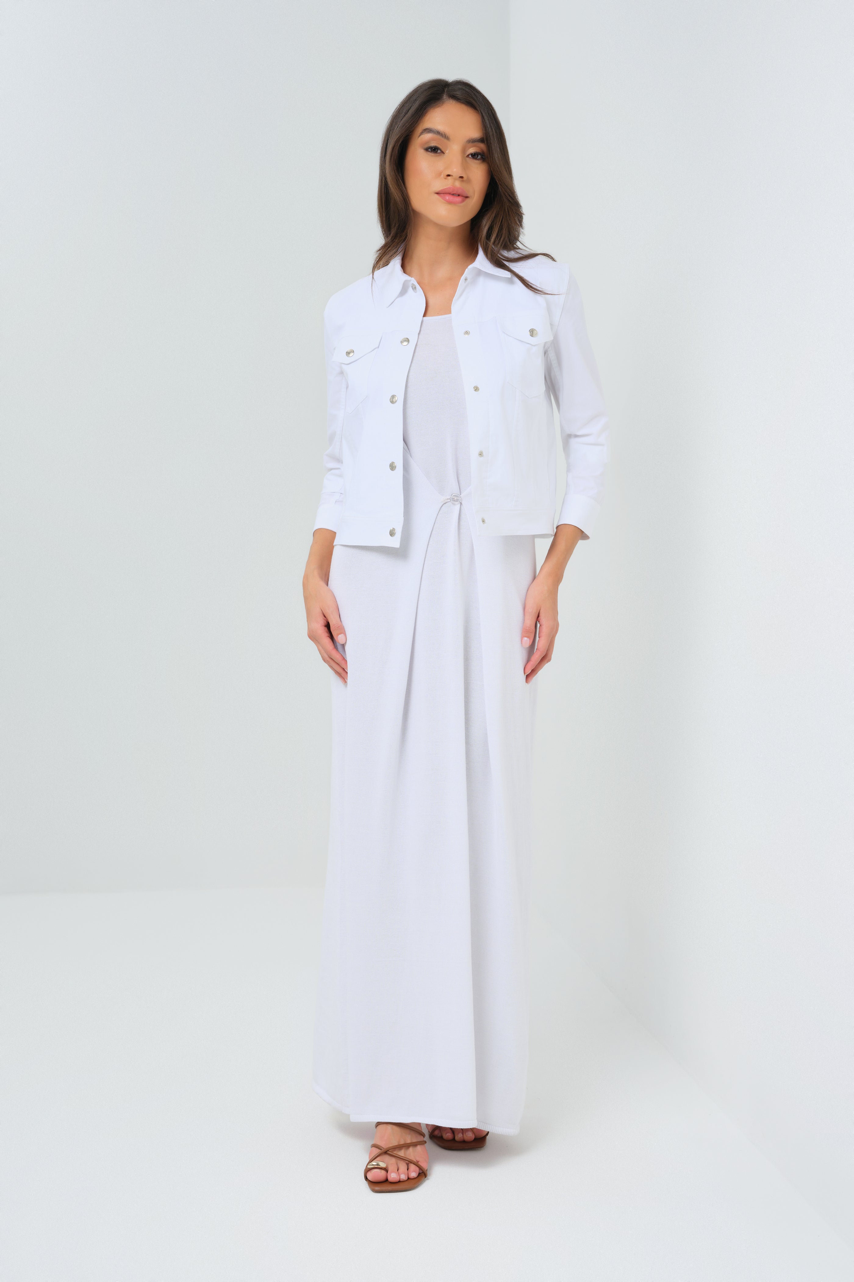 Milo Knit Maxi Dress with Button Front