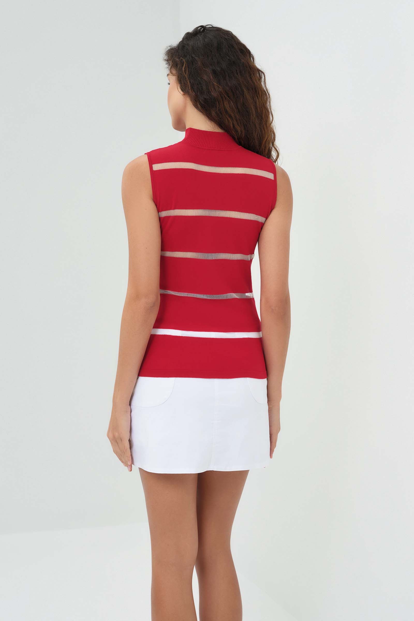 Top de cuello alto de punto Maxine