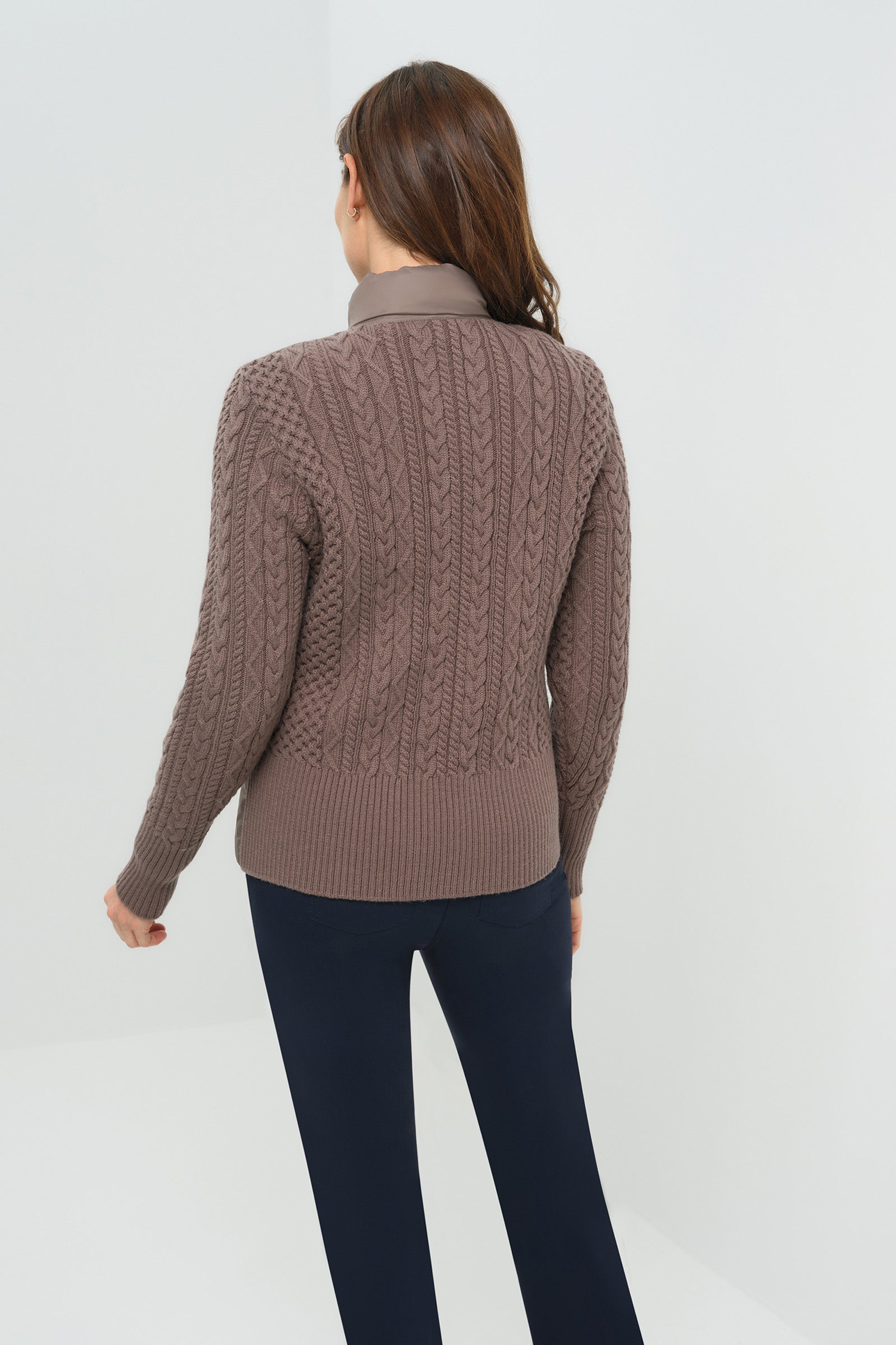 Chaqueta acolchada Nina con espalda y mangas de punto