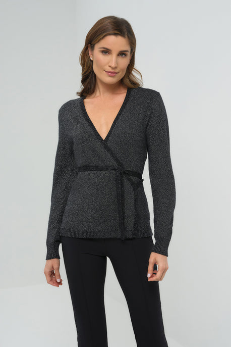 Pull cache-cœur Christa à nouer à la taille