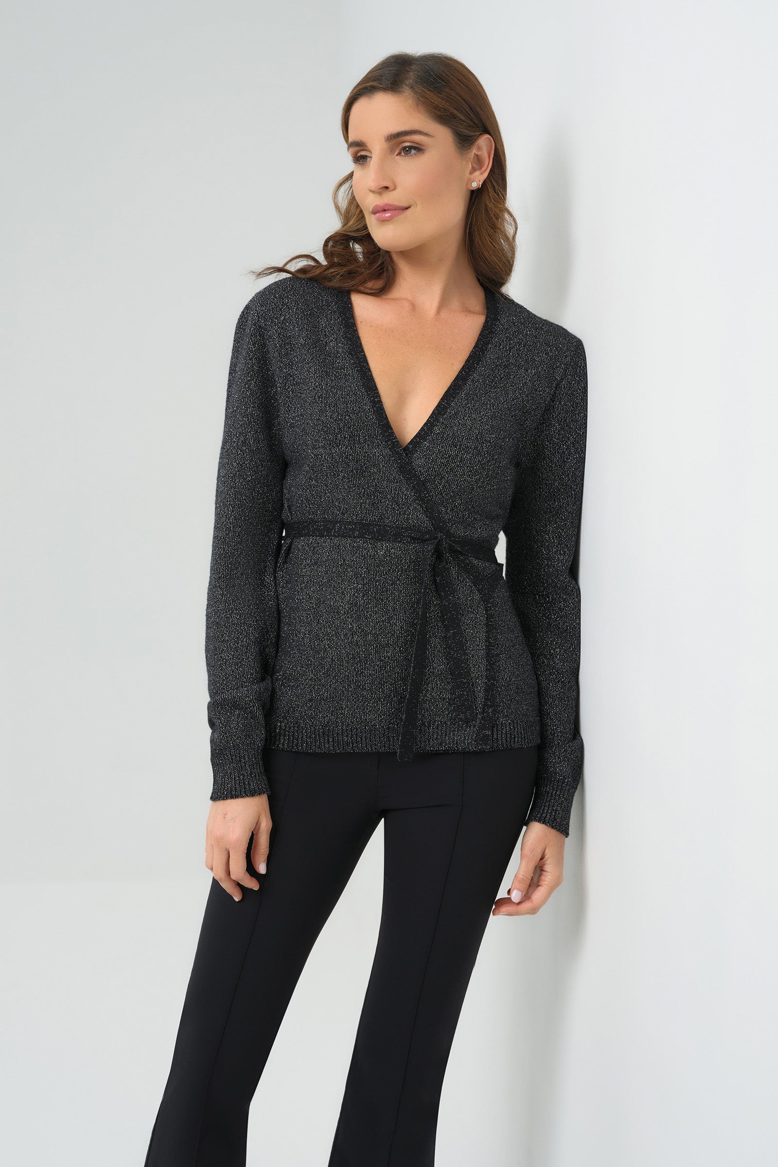 Pull cache-cœur Christa à nouer à la taille