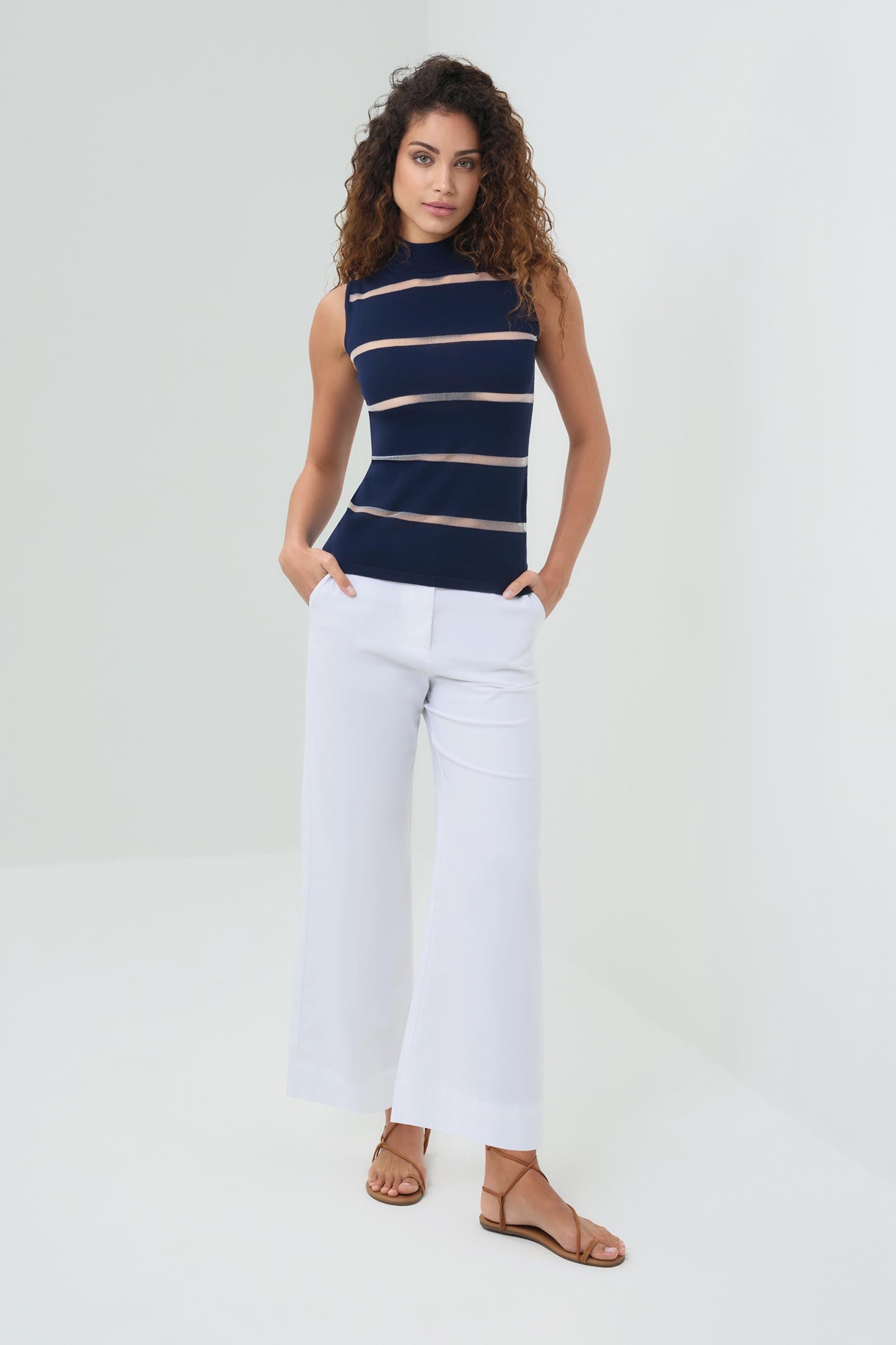 Top de cuello alto de punto Maxine