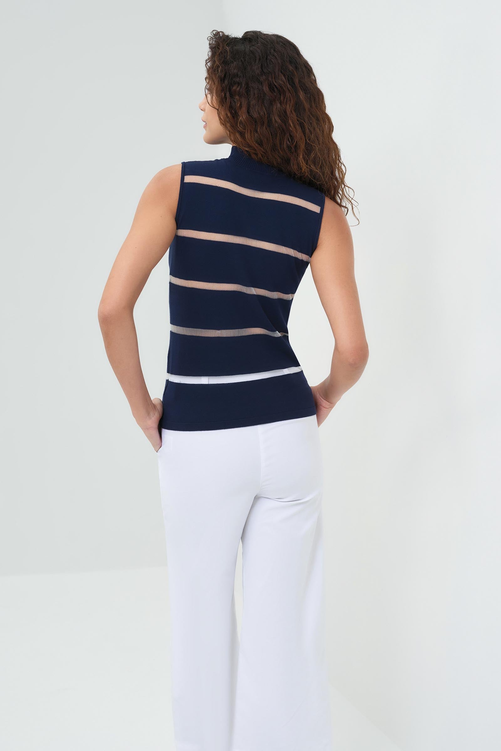 Top de cuello alto de punto Maxine