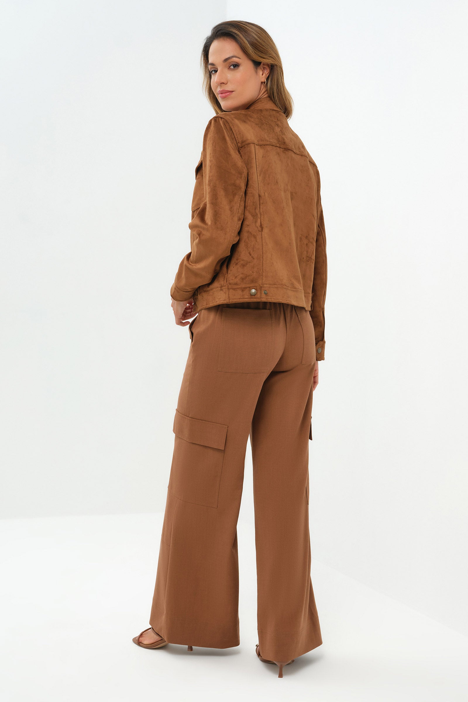 Veste camionneur Delilah en faux daim