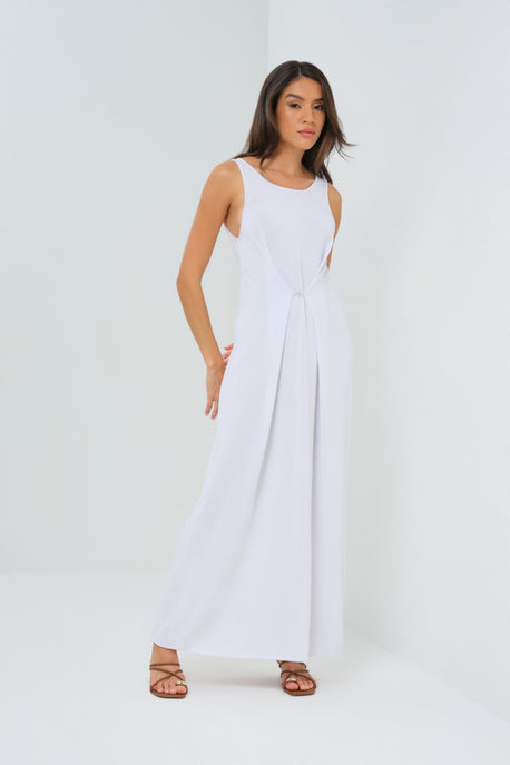 Robe longue en maille Milo avec boutons sur le devant
