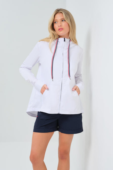 Veste Gabi Stretch Woven à capuche et fermeture éclair intégrale