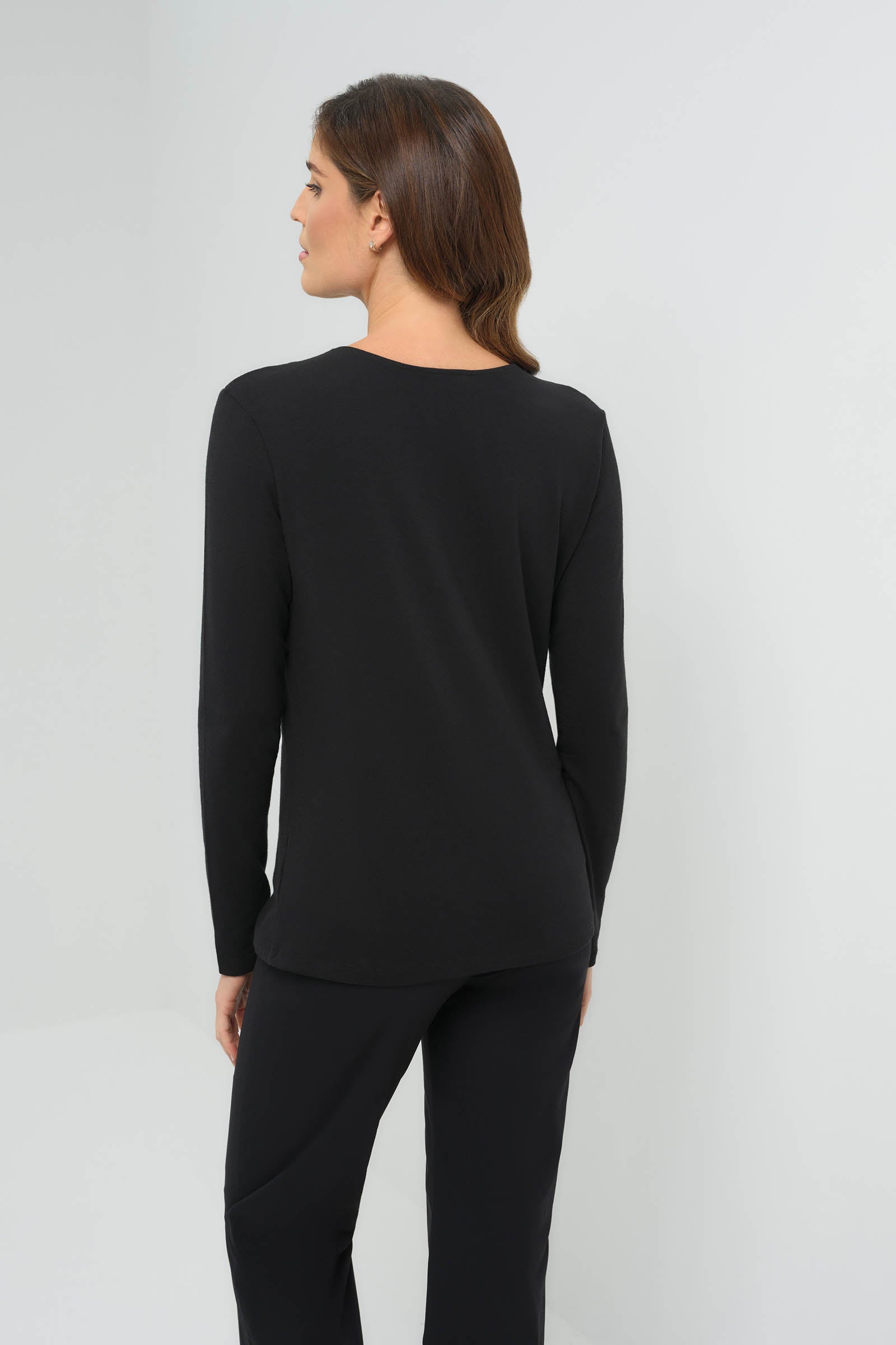 Camiseta Henley enrollable Calista