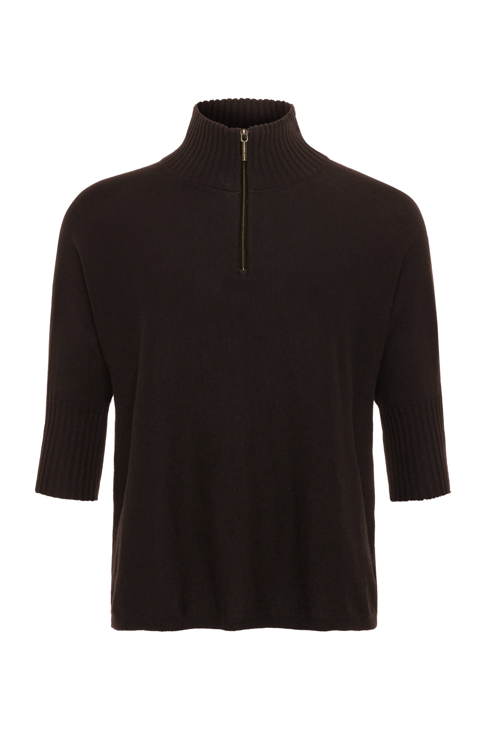 Lucely 1/4 Zip Elbowsleeve Mock Neck Sweater