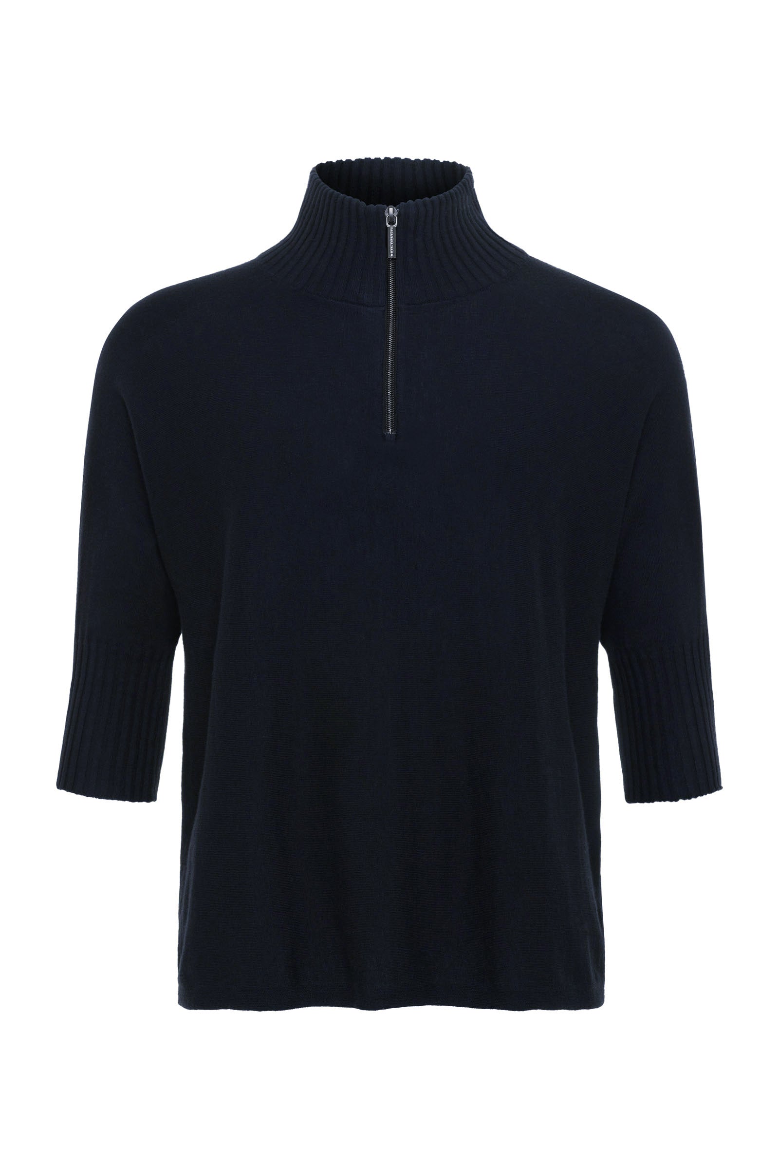 Lucely 1/4 Zip Elbowsleeve Mock Neck Sweater