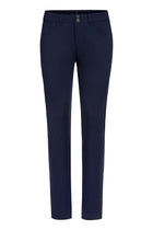 The Best Travel Pants. Flat Lay of the Luisa Skinny Jean Pant in Navy