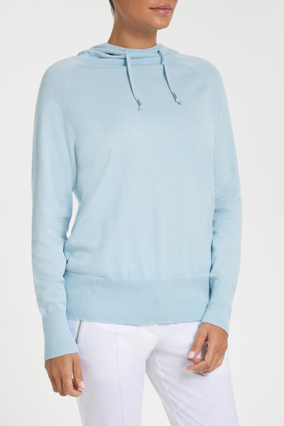 Pima Cotton Stretch Jersey Hooded Top