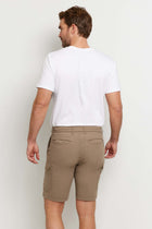 The Best Travel Shorts. Man Showing the Back Profile of a Men's Randy Short in Khaki.