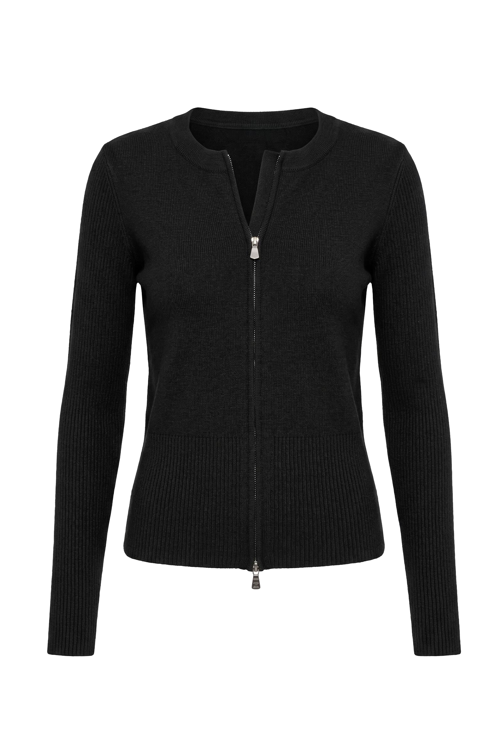 Sky Zip-front Sweater Jacket