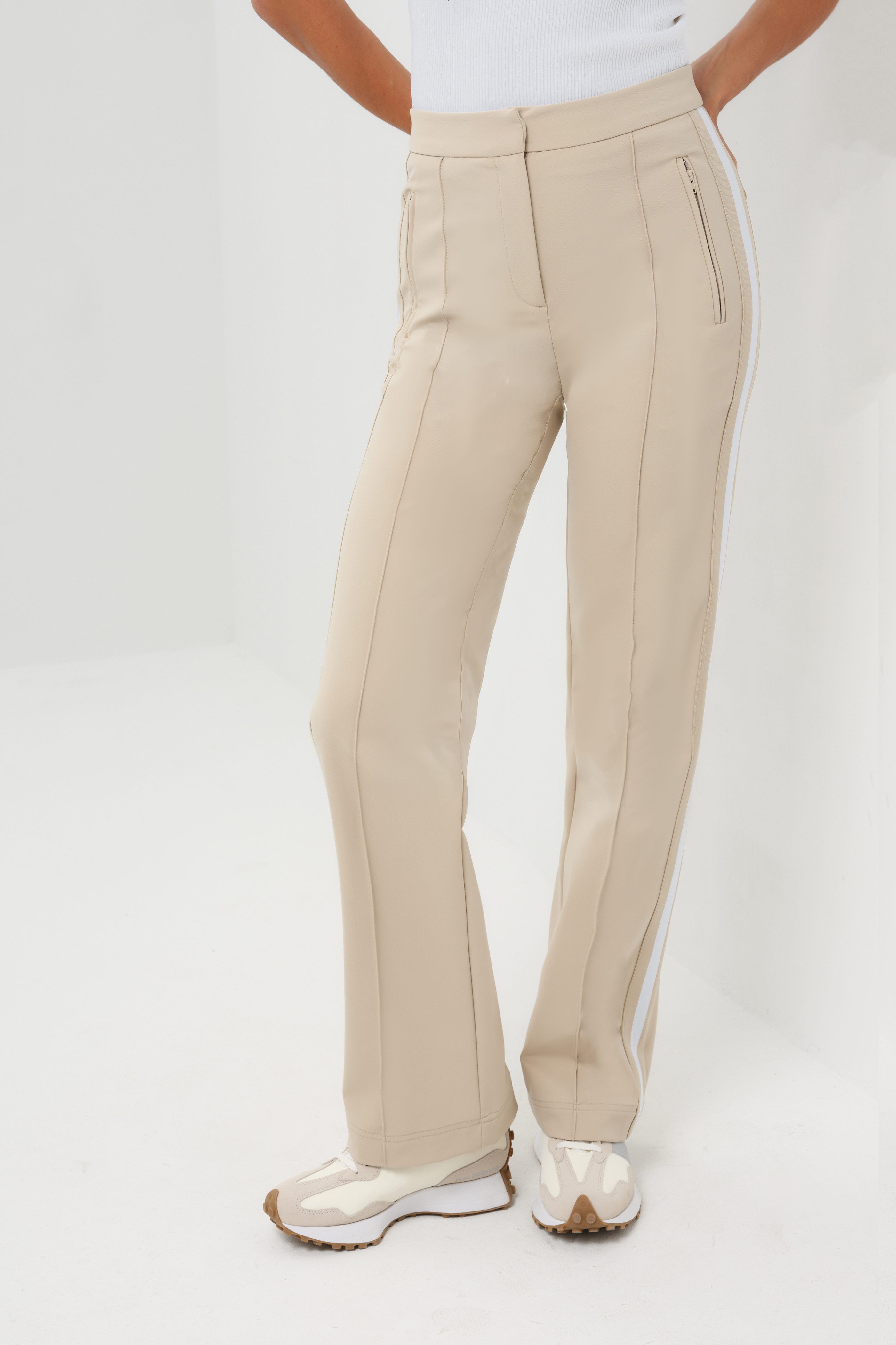 Suki Sport Aeroflow Side Stripe Straight Leg Twill Trouser