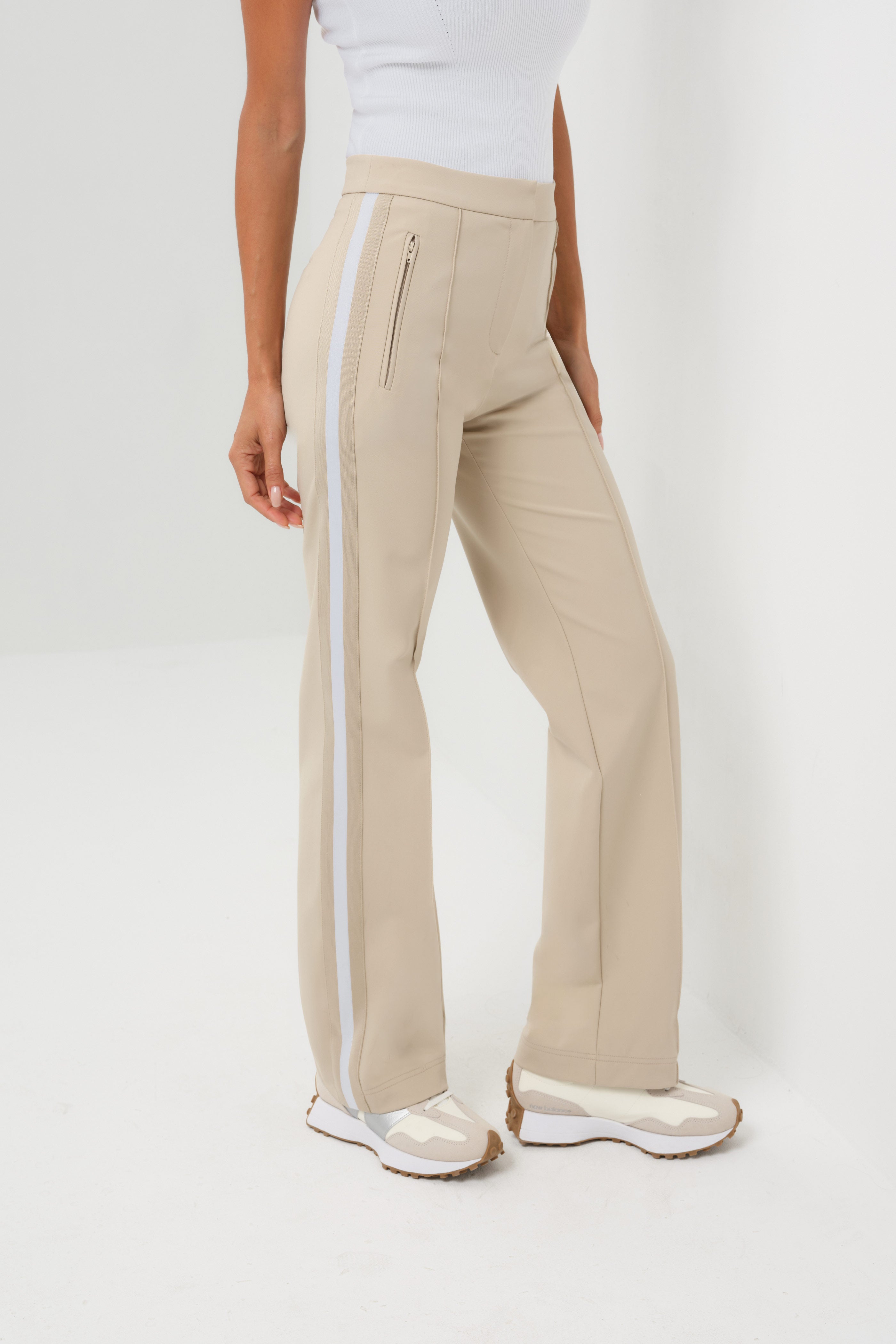 Suki Sport Aeroflow Side Stripe Straight Leg Twill Trouser