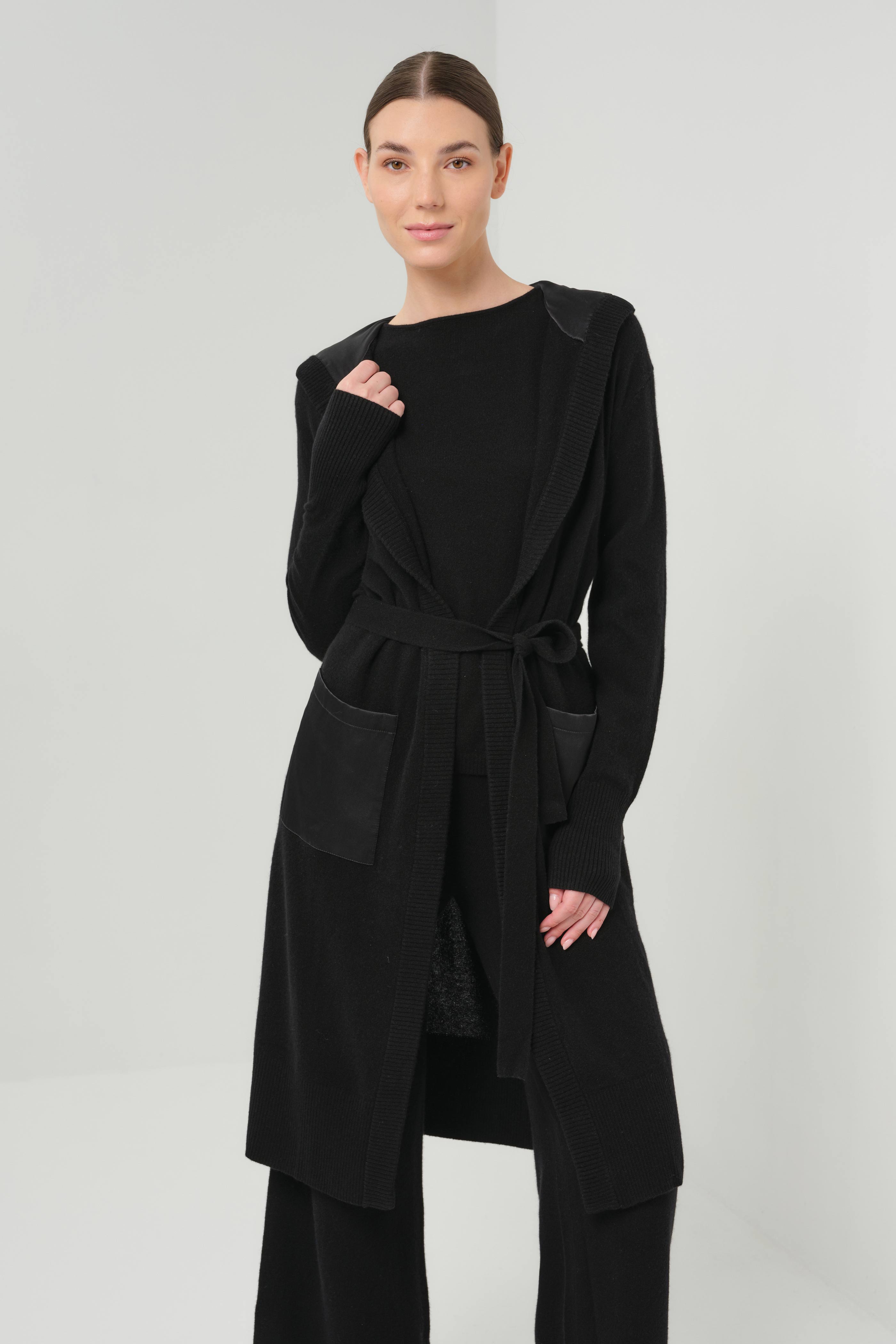 Traveler Cashmere Hooded Lounge Cardigan