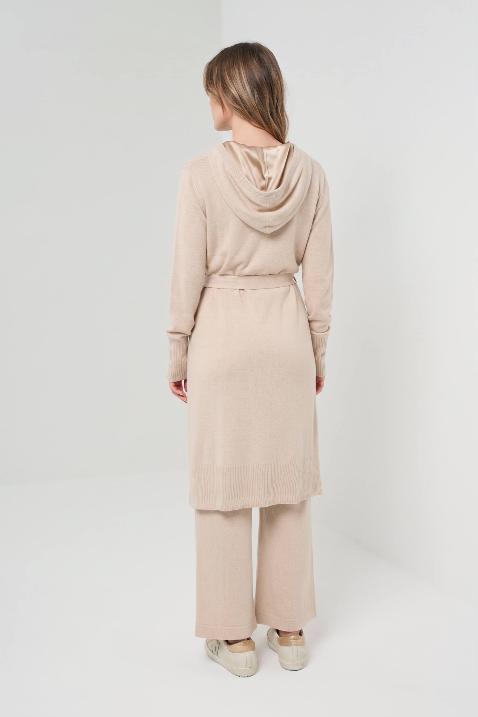 Traveler Cashmere Hooded Lounge Cardigan