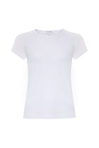 The Best Travel Shirt. Flat Lay of a Melissa Pima Cotton T-Shirt in White